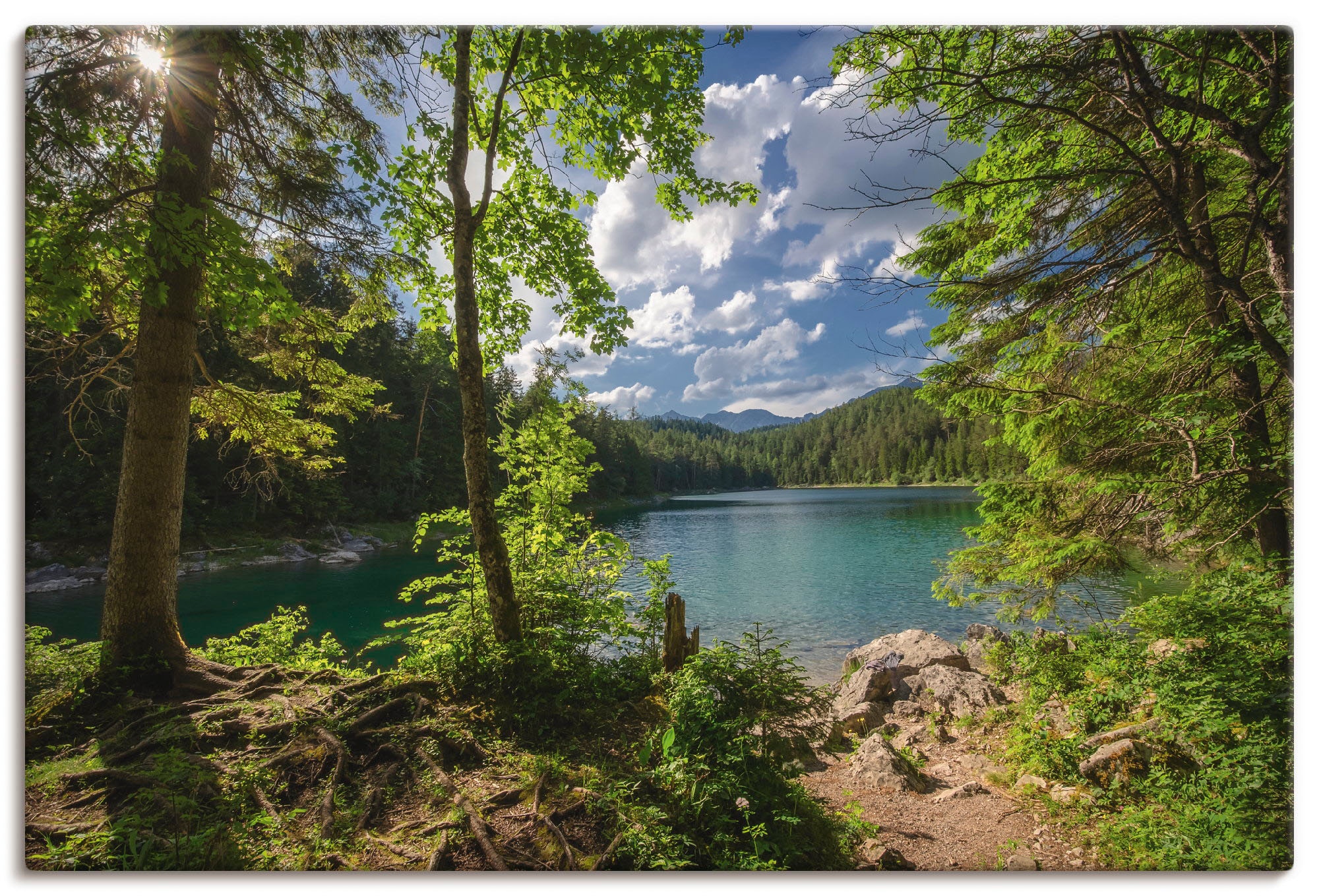 Artland Wandbild "Eibsee", Gewässer, (1 St.), als Alubild, Outdoorbild, Leinwandbild in verschied. Größen