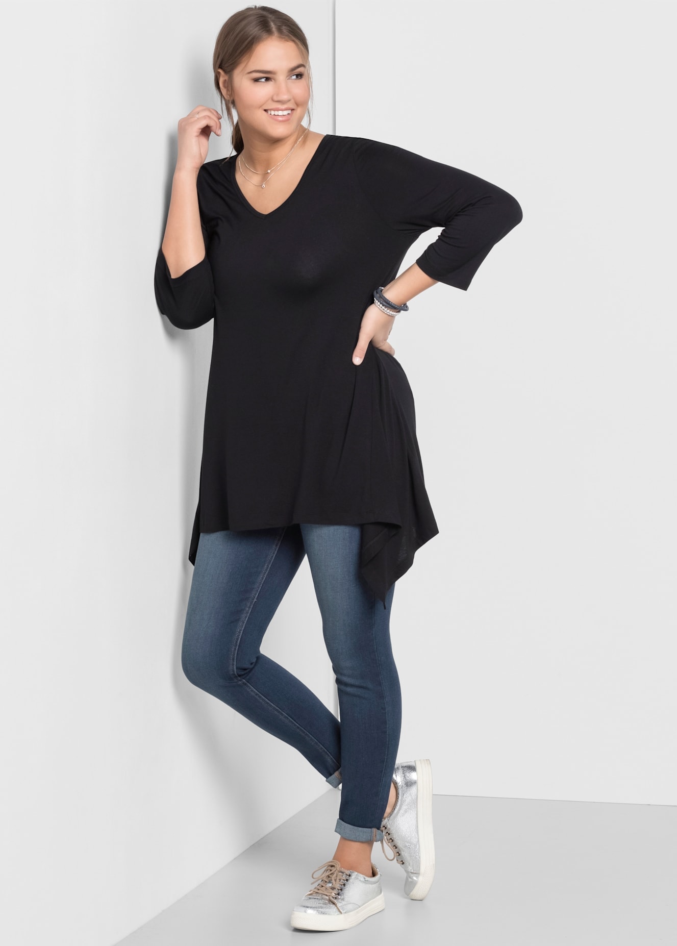 Sheego Jeansleggings 1 Stk. tlg. günstig online kaufen