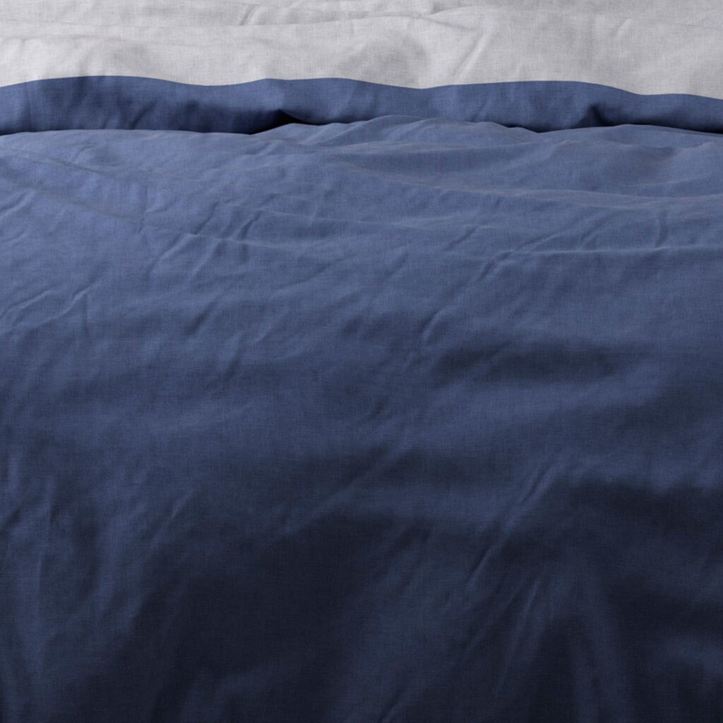 BETTWARENSHOP Wendebettwäsche »Texture«, (3 tlg.), in Renforce Qualität, 100% Baumwolle, Bett- und Kopfkissenbezug mit Reißverschluss, ganzjährig einsetzbar