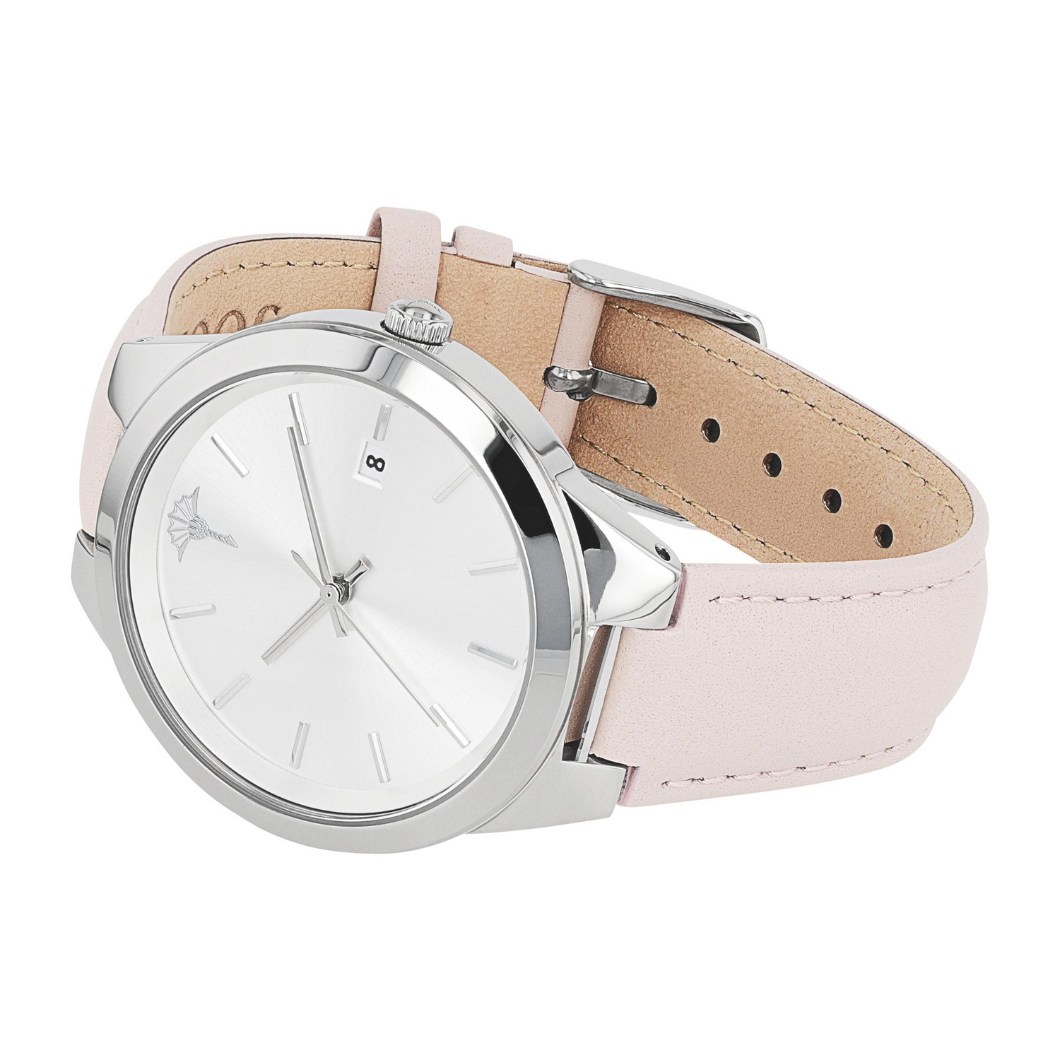 JOOP! Quarzuhr Armbanduhr, Damenuhr, Lederarmband, analog, Jahr, Monat