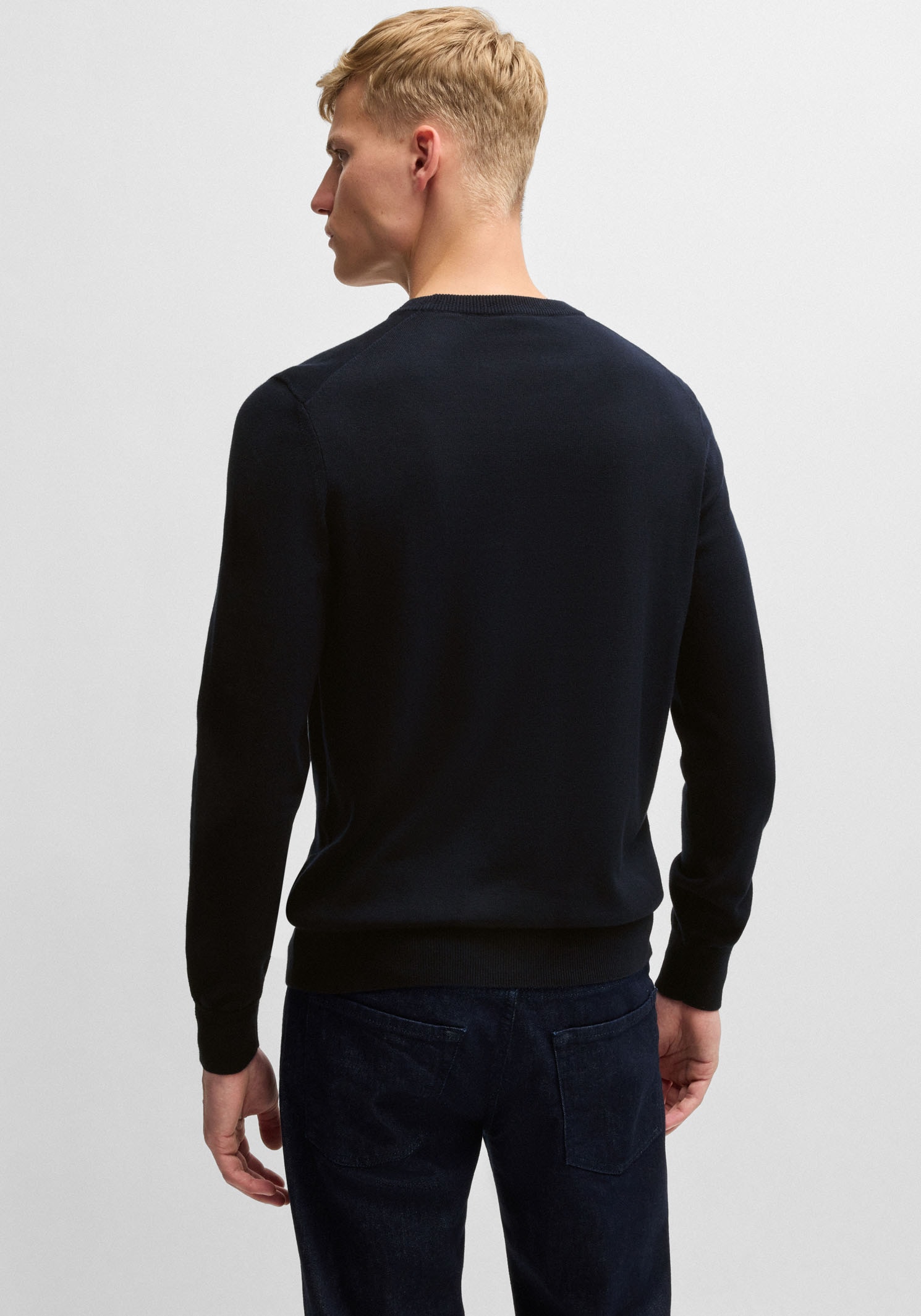 BOSS ORANGE Strickpullover »Kanovano_S 1026«, mit Rundhalsausschnitt