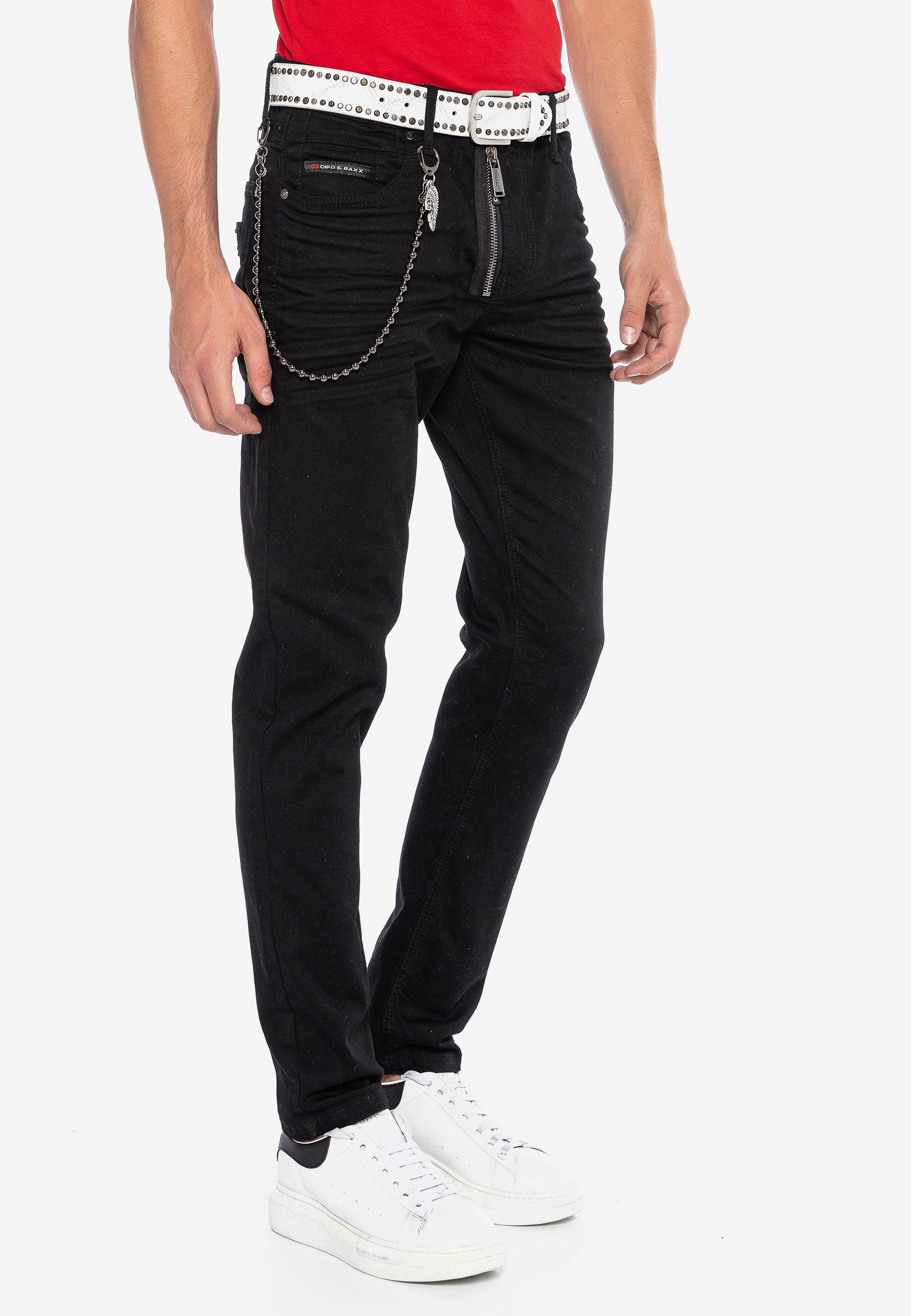 Cipo & Baxx Straight-Jeans »CD675«, in stylischem Look