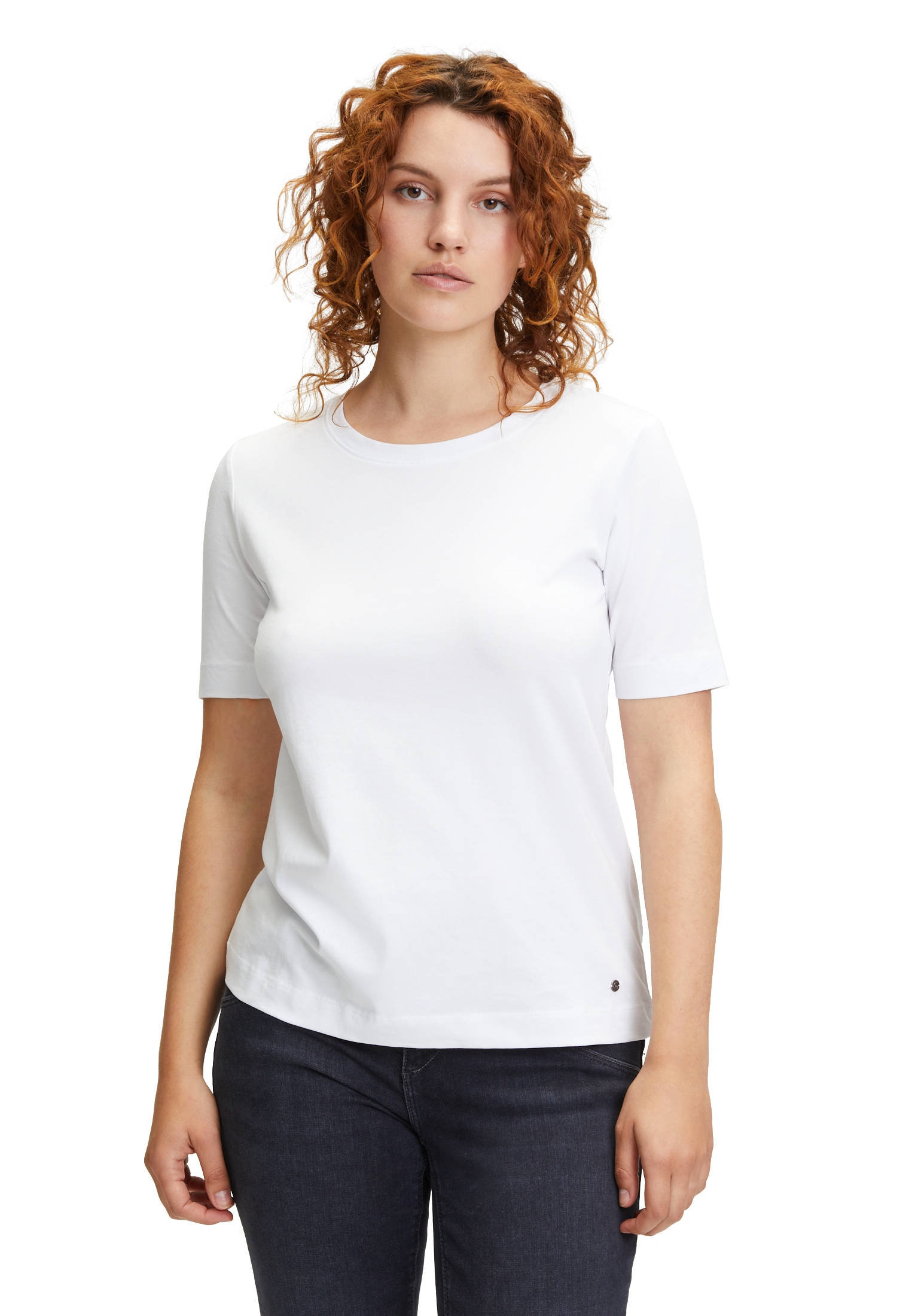 Kurzarmshirt »Betty & Co Basic Shirt mit Rundhalsausschnitt«, Form