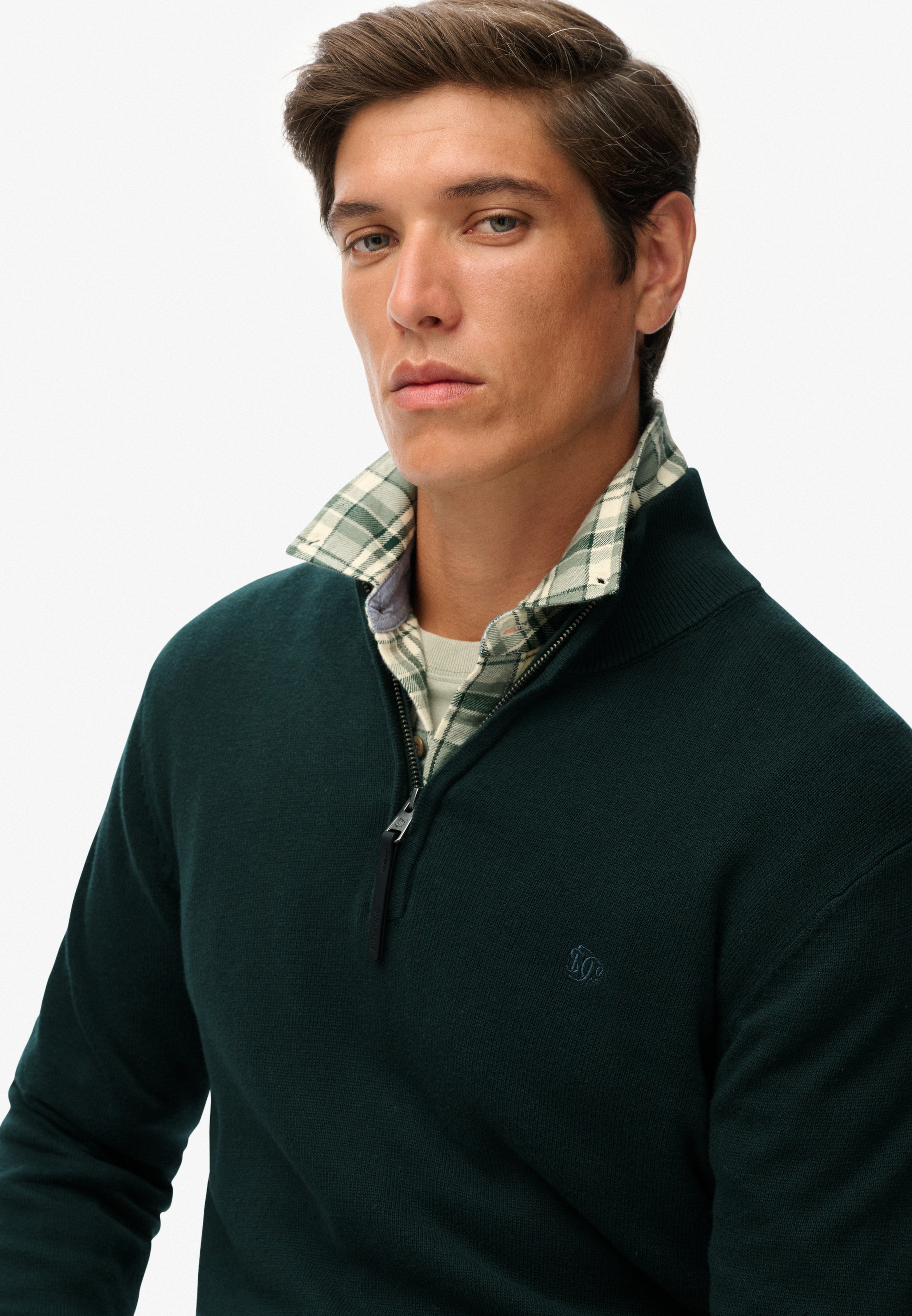 Superdry Strickpullover »ESSENTIALS COTTON HALF ZIP«