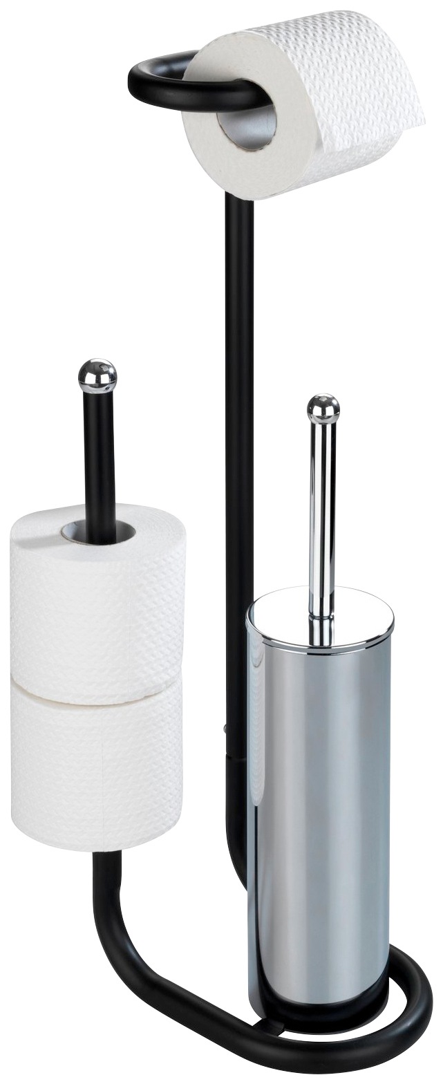 WENKO WC-Garnitur "Universalo" 1 Stk. aus Metall integrierter Toilettenpapi günstig online kaufen