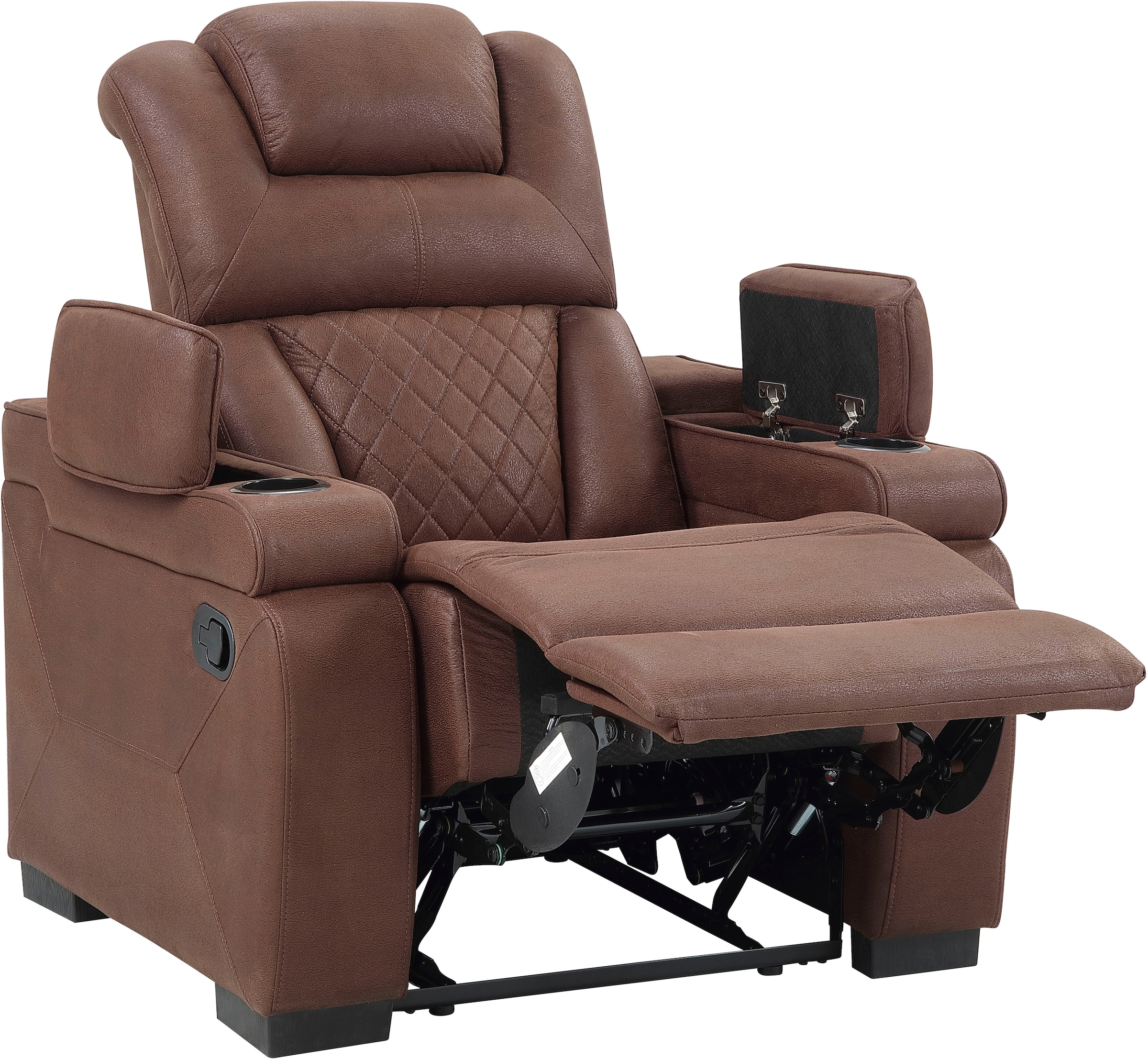 ATLANTIC home collection Relaxsessel "Faris, Kinosessel, mit Getränkehalter, B: 95cm" Relaxfunktion, Getränkehalter und Staufach in Armlehnen