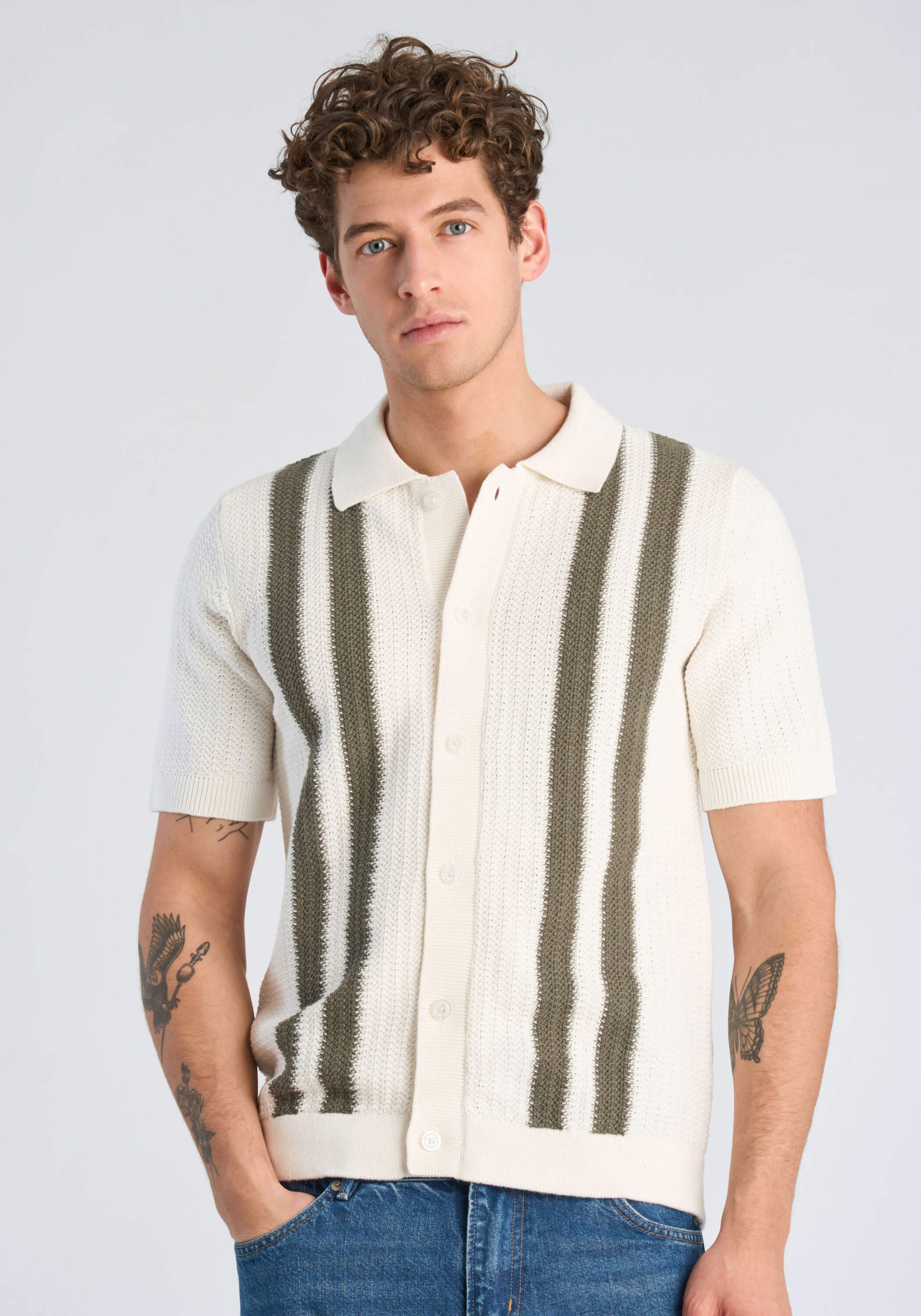 LINDBERGH Cardigan "Cardigan (Kurzarm) Relaxed Fit"