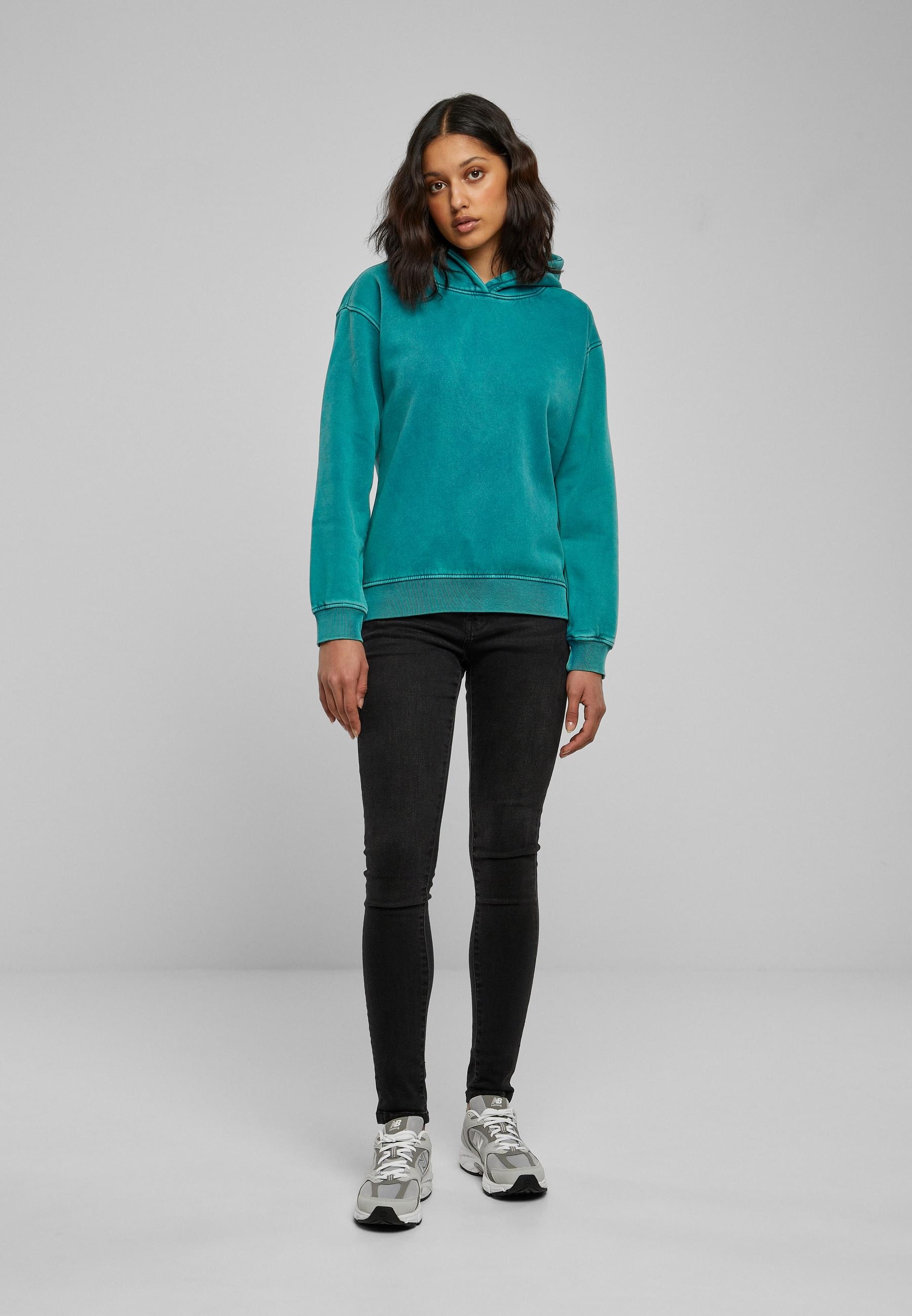 URBAN CLASSICS Kapuzenpullover »Urban Classics Damen Ladies Stone Washed Hoody«, (1 tlg.)