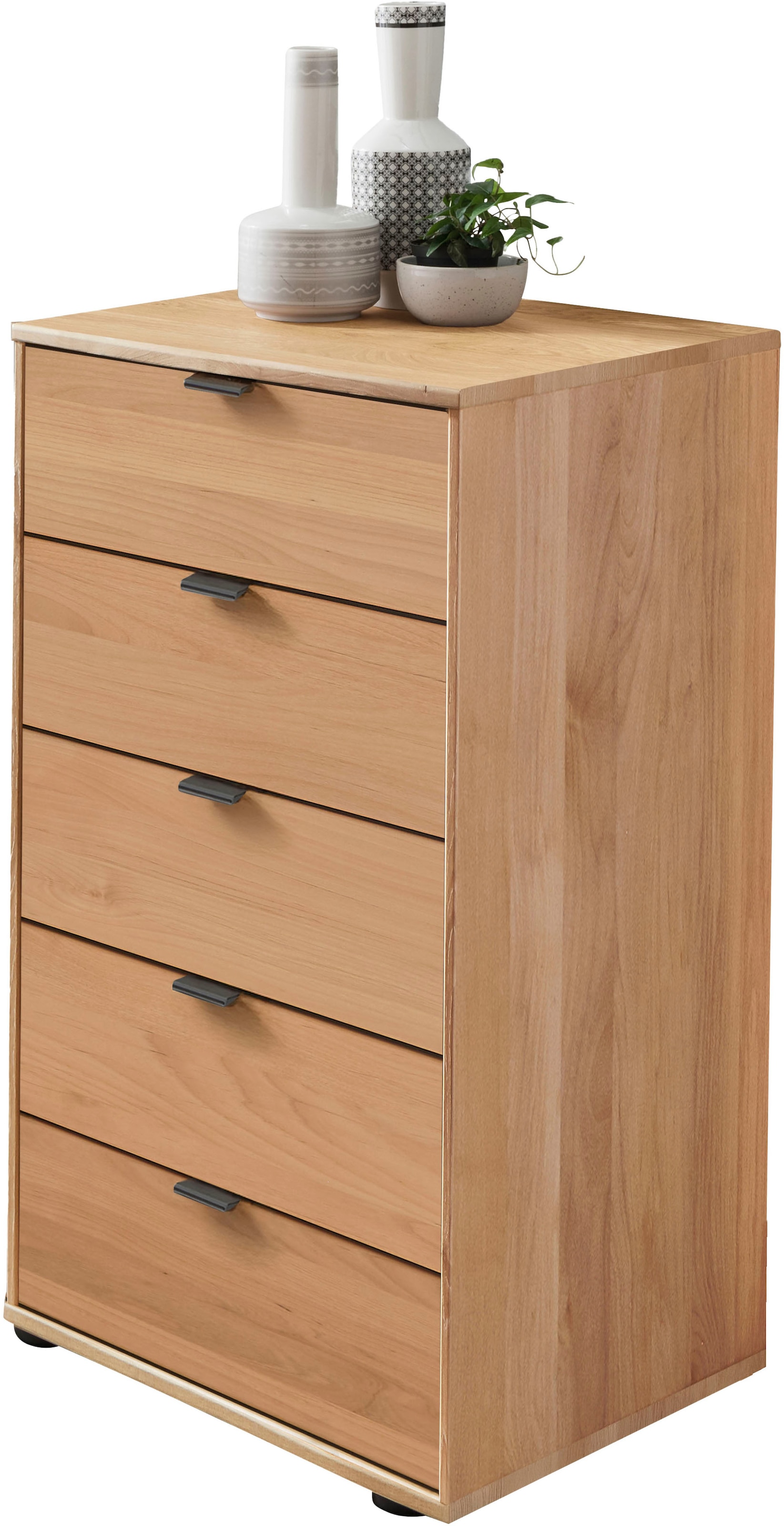 WIEMANN "Cardiff Sideboard, Wäscheschrank, teilmassiv Erle, mit Schubladen" Glas- oder Massivholzfront, verschiedene Breiten, MADE IN GERMANY, Schubkästen inklusive Selbsteinzug und Dämpfung