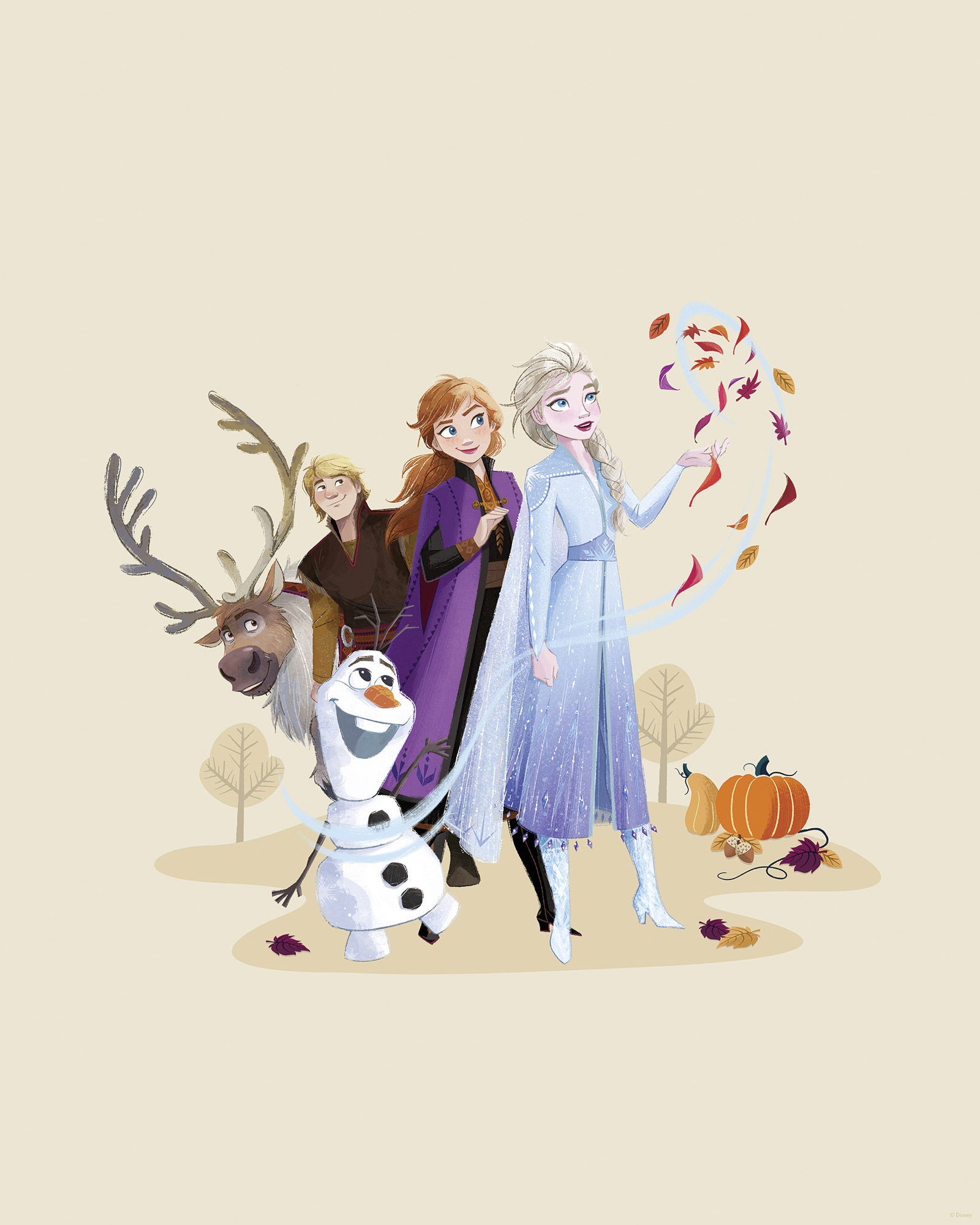 Komar Wandbild »Disney Frozen Autumn Feeling«, Disney, (Set, 1 St.), 40 x 50 cm (Breite x Höhe) - Kinderzimmer, Dekoration