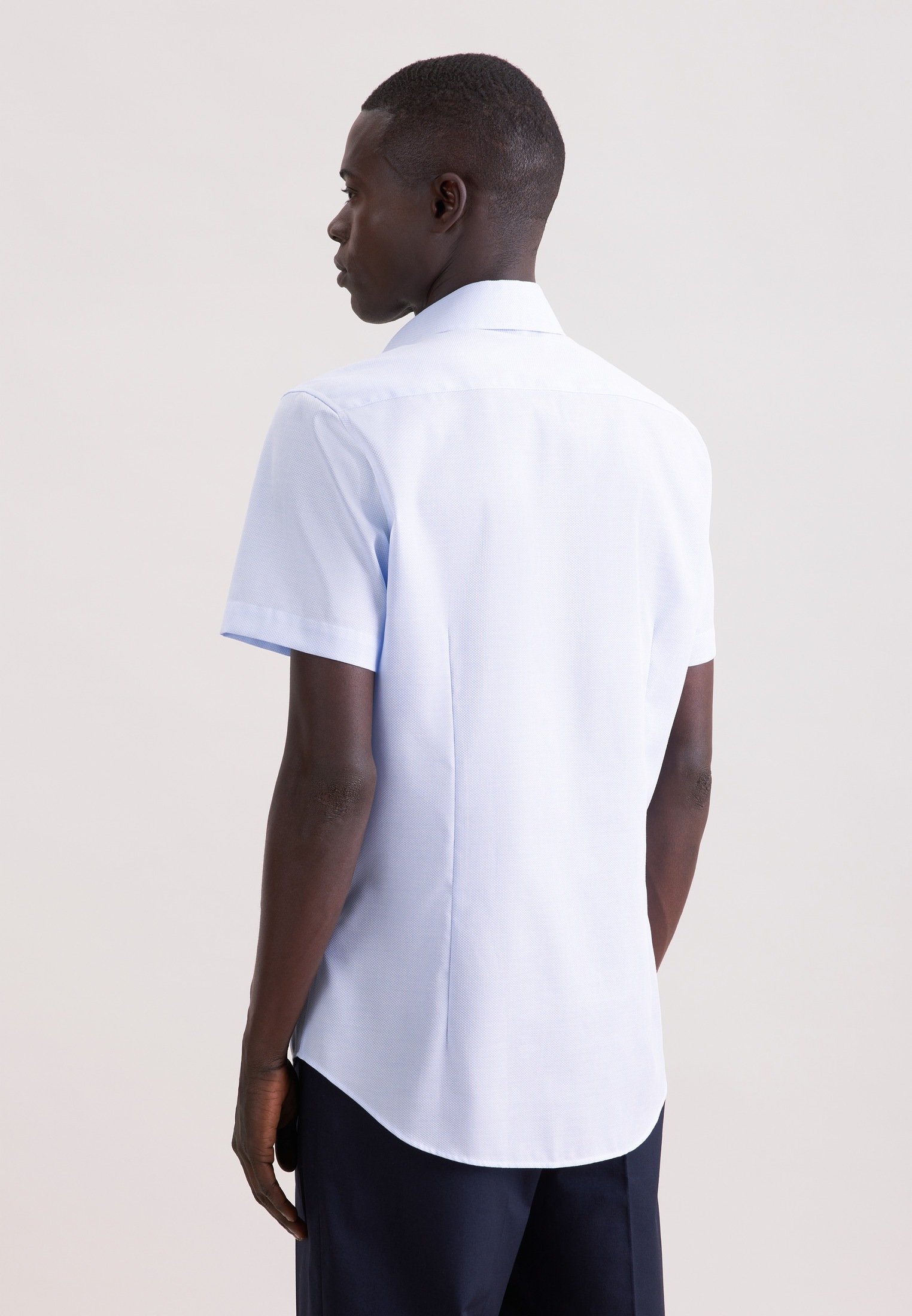 seidensticker Businesshemd "Schwarze Rose" Shaped 1/2 Kentkragen Struktur günstig online kaufen