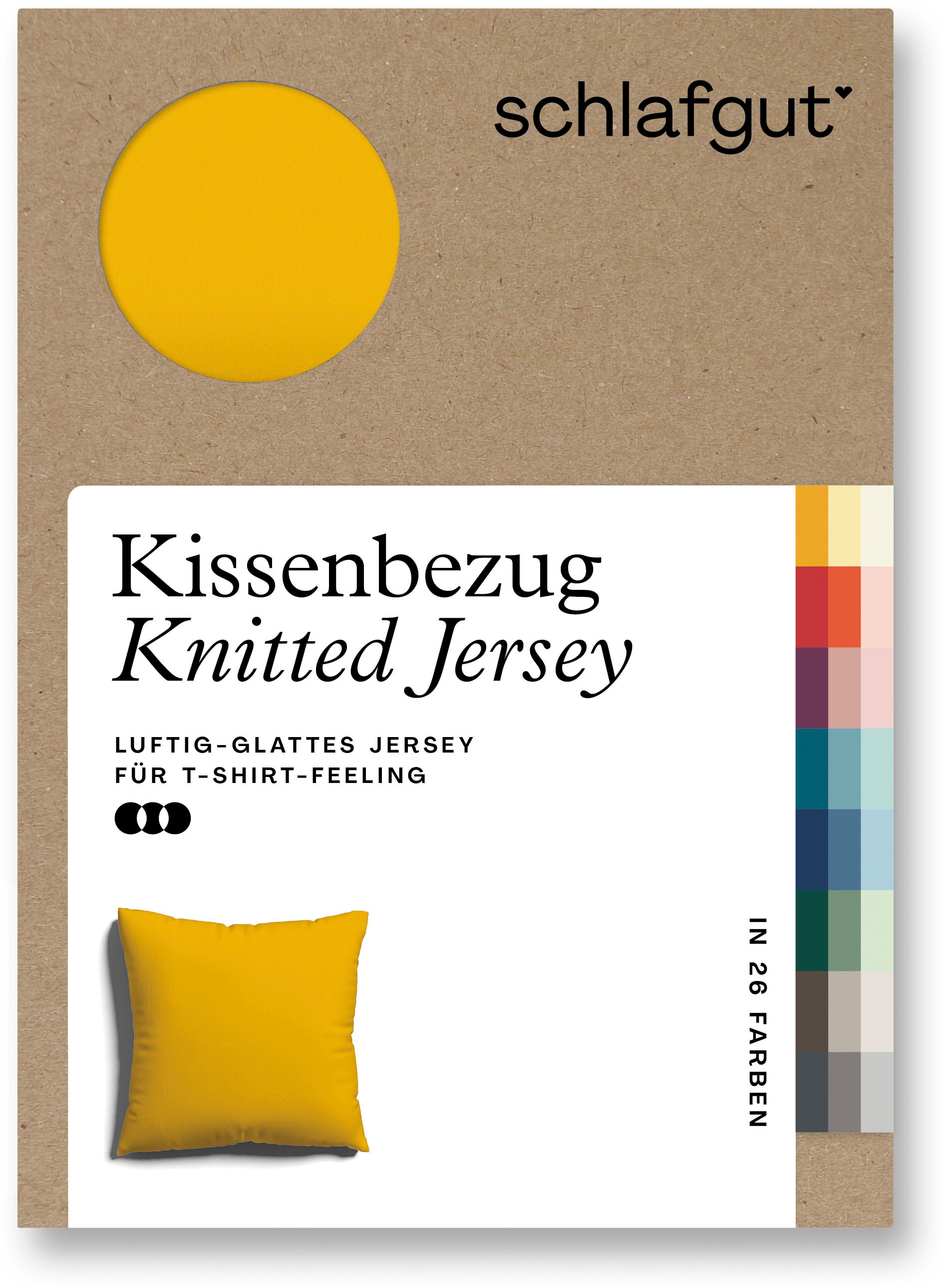 Kissenbezug »Knitted Jersey aus Bio-Baumwolle mit Elasthan, bügelfrei,«, (1 St.),...