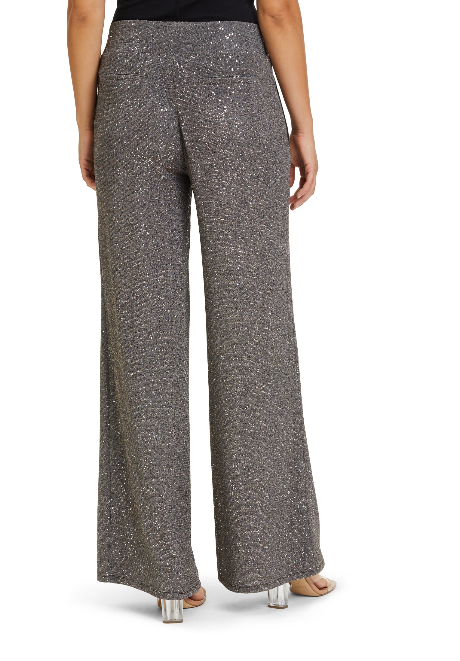 Vera Mont Stoffhose »Vera Mont Modern fit Hose mit weitem Bein«, Glitzer