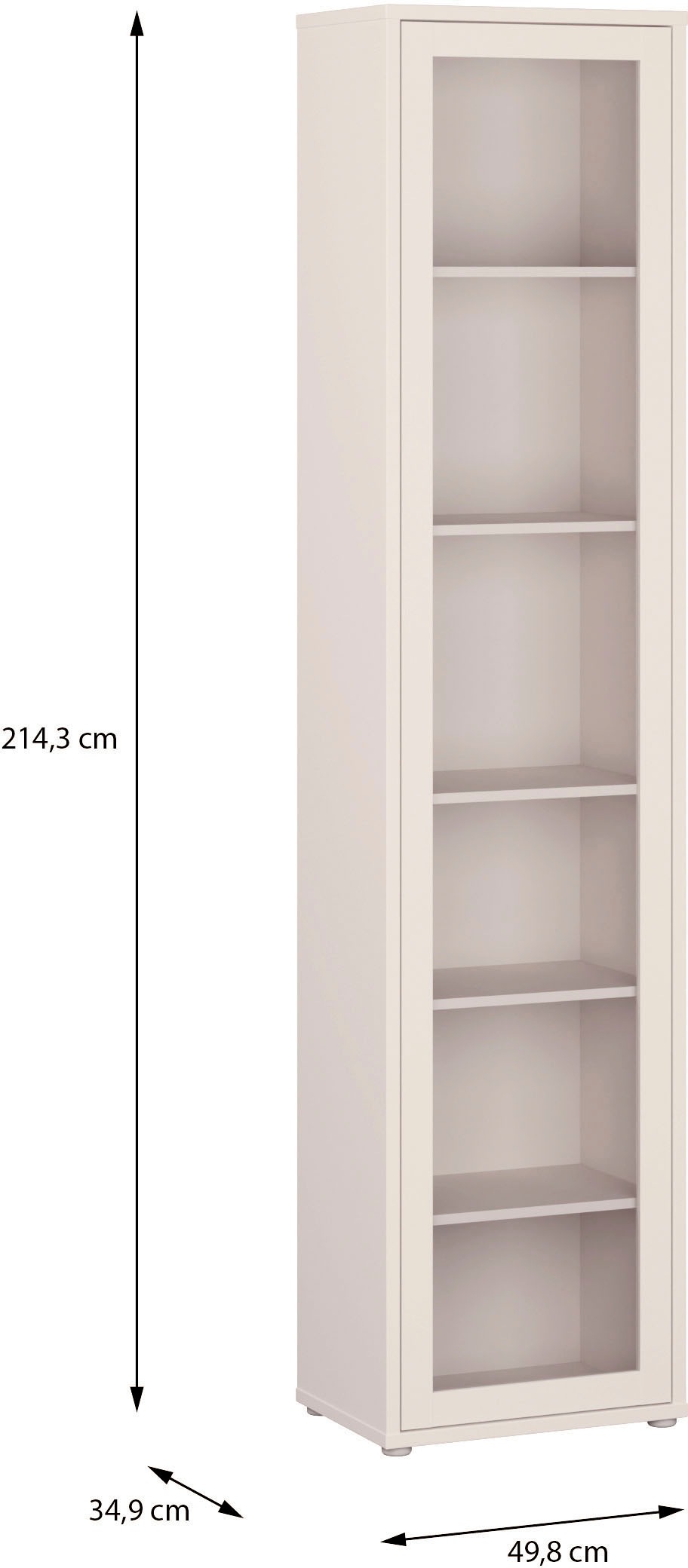 FORTE Vitrine »Alice Springs, Vitrine, Glastüre grifflos, 2 Ausführungen« Grifflos, Push to Open