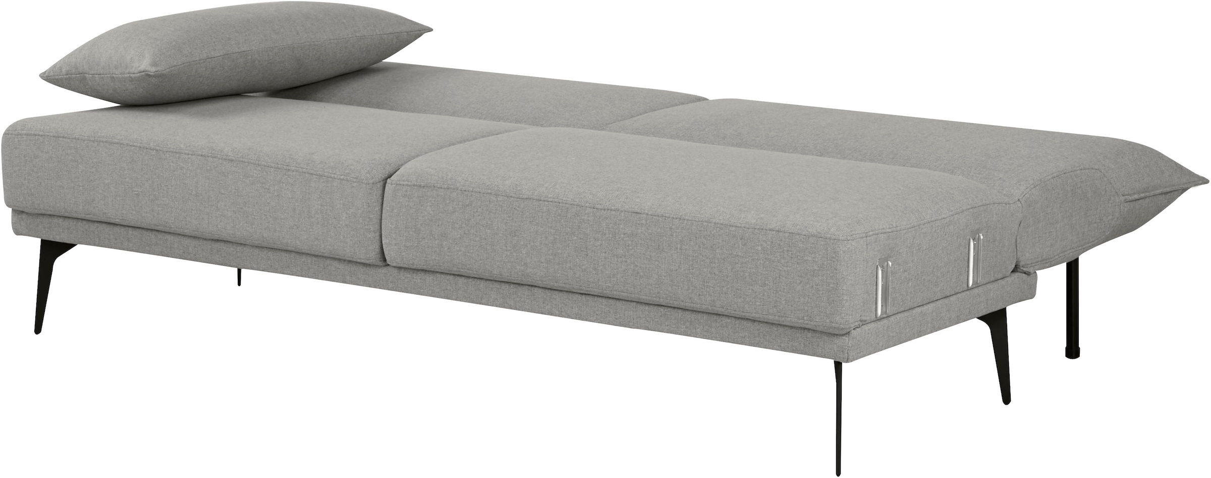 INOSIGN Schlafsofa »TULARE, 204 cm, klappbarer 3-Sitzer mit verstellbarer Rückenlehne,«, Schlaffunktion, Velvet-Samtvelours u. Webstoff