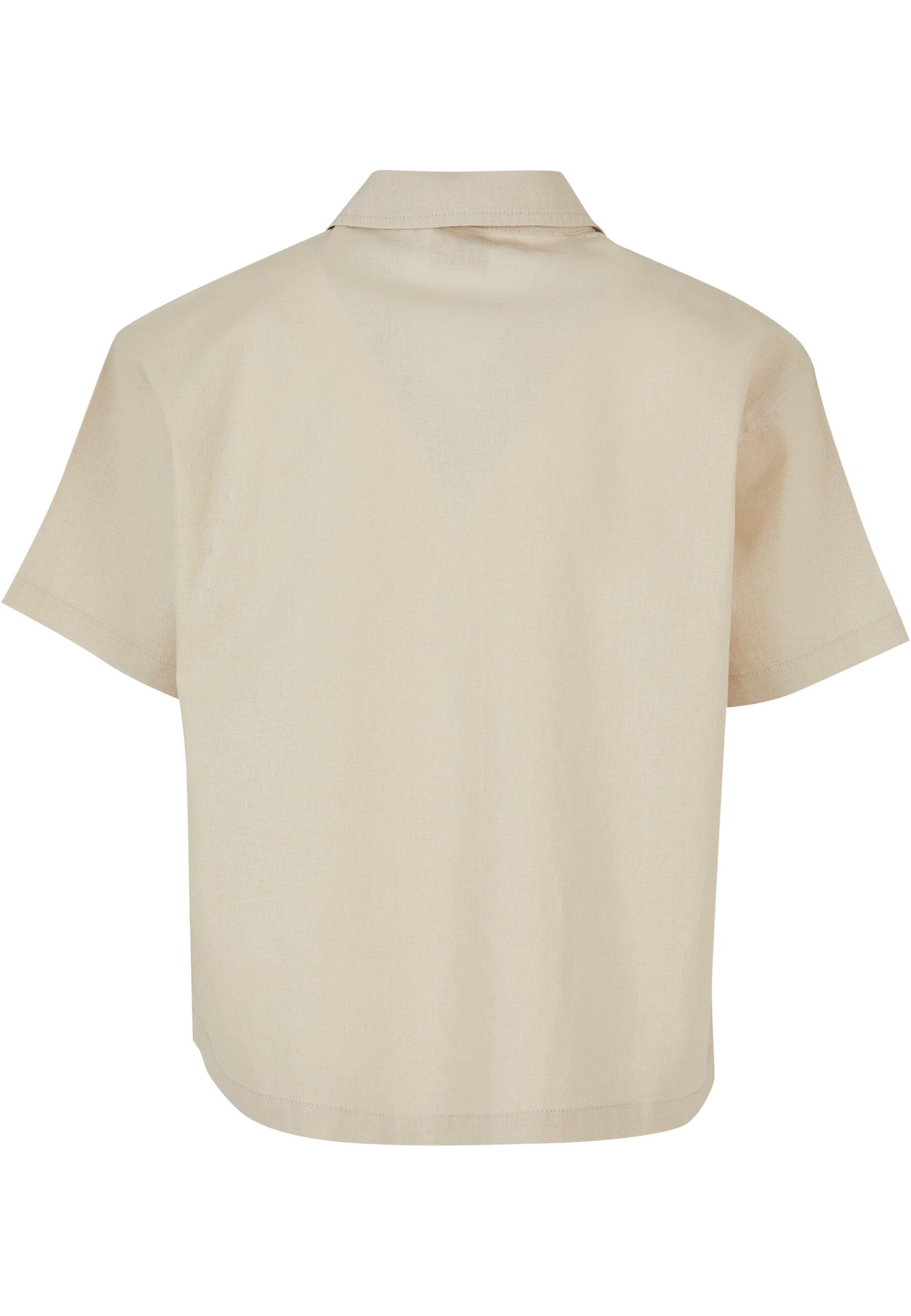 URBAN CLASSICS Klassische Bluse "Urban Classics Damen Ladies Linen Mixed Re günstig online kaufen