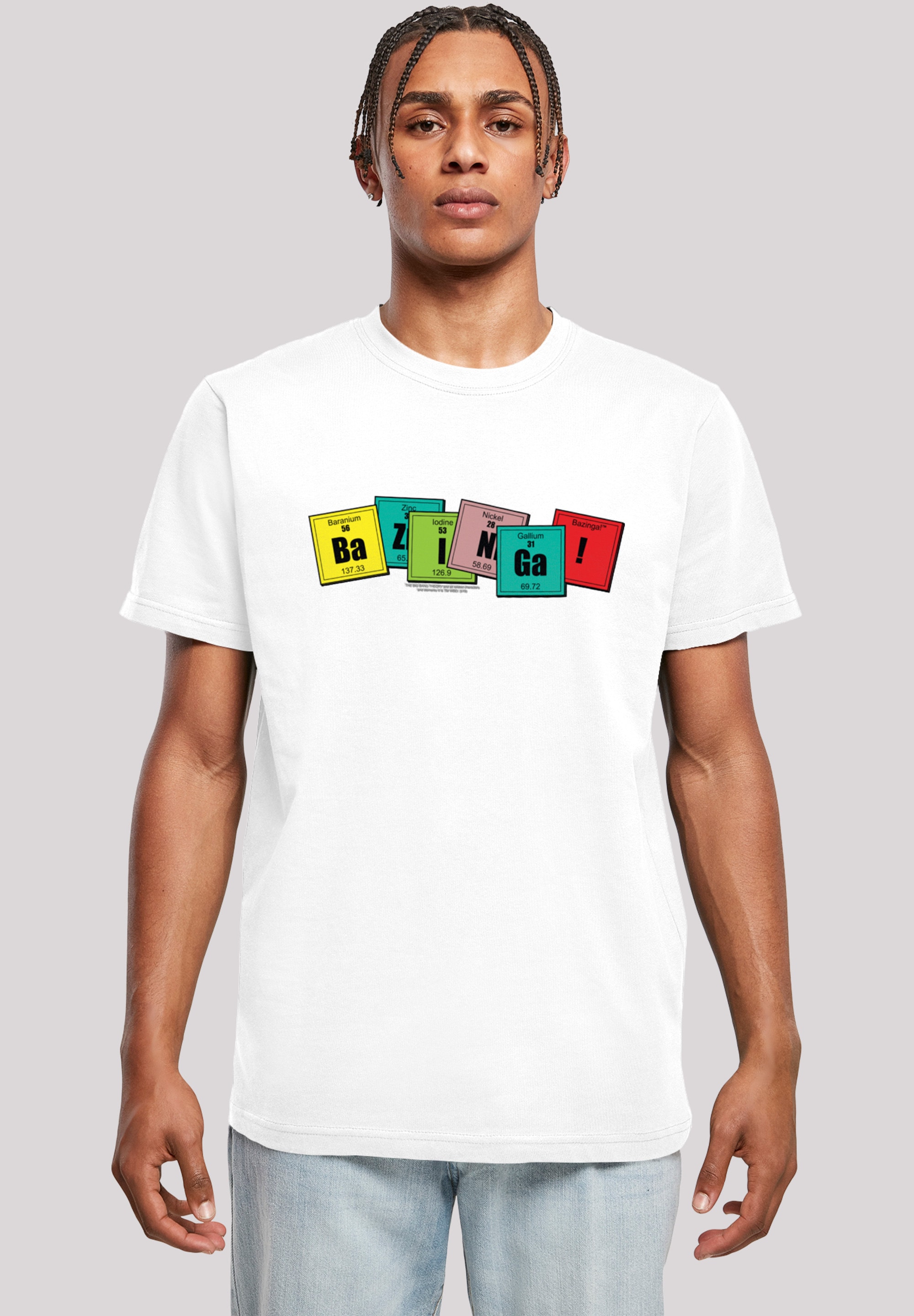 F4NT4STIC T-Shirt »Big Bang Theory Bazinga«, Herren,Premium Merch,Regular-Fit,Basic,Bedruckt