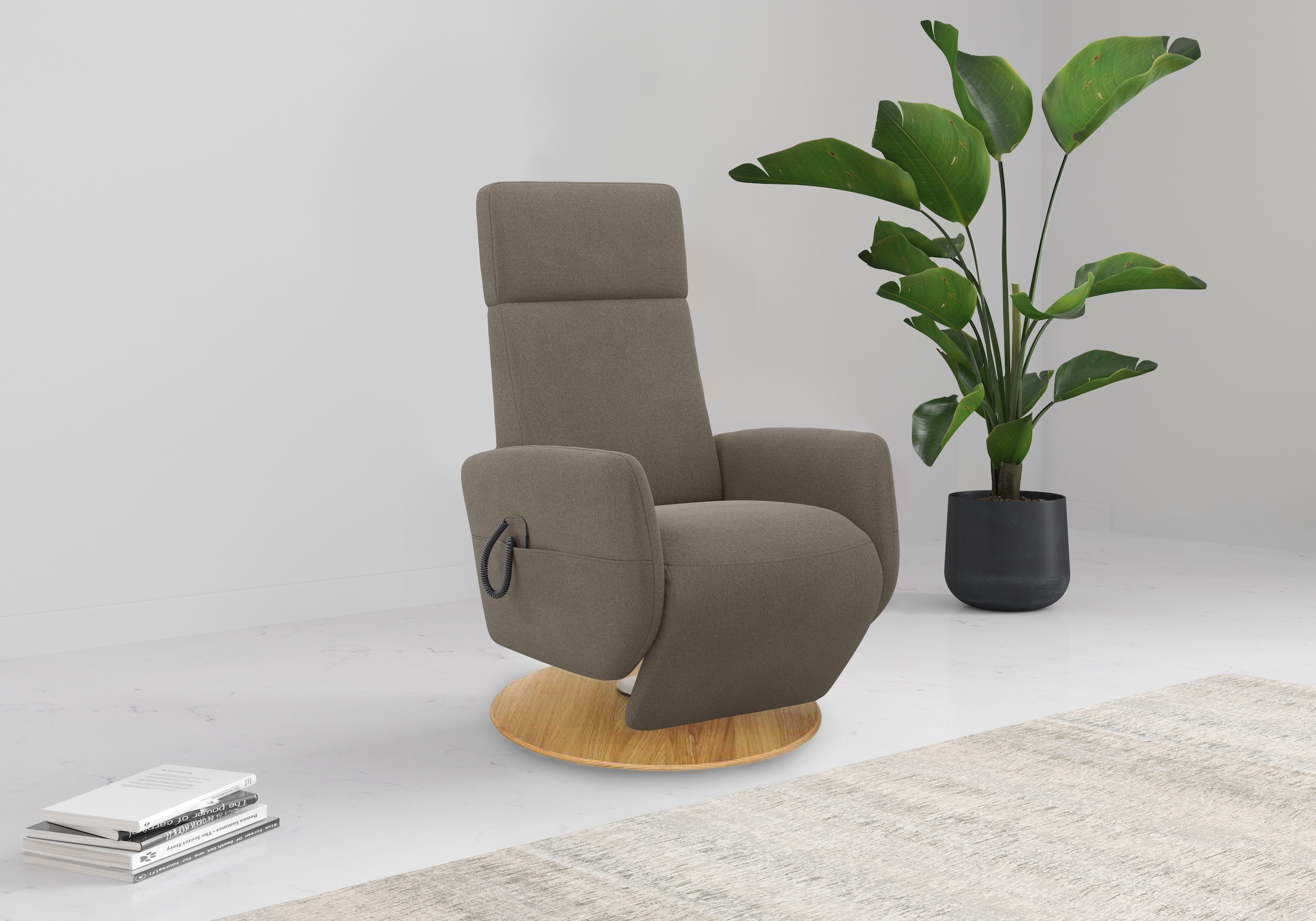 OTTO home TV-Sessel "Rochelle, inkl. Kopfteilverstellung & 360 Drehfunktion" 1 Stk. tlg. TV-Sessel mit Drehfunktion 360 Grad