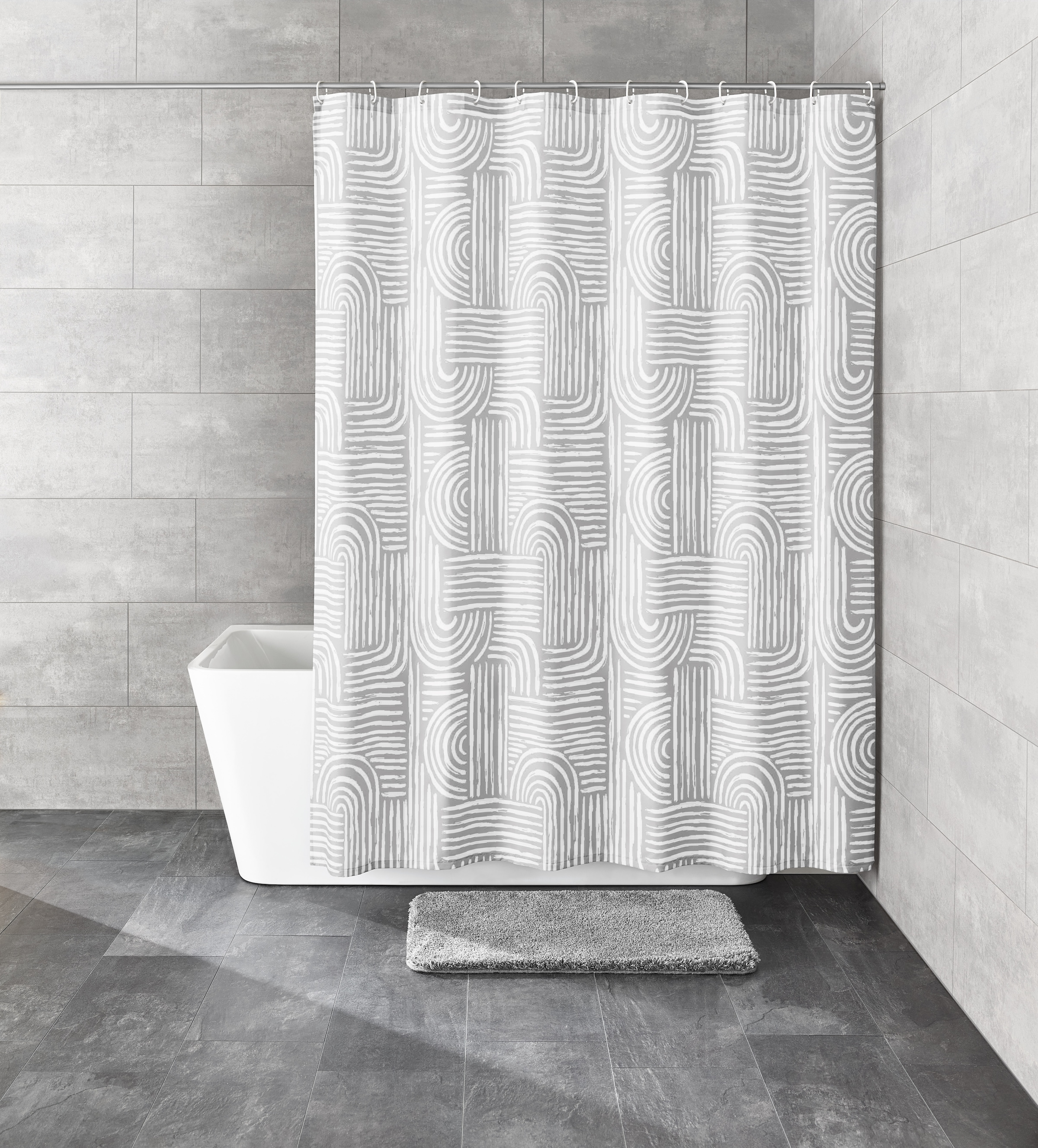 Kleine Wolke Duschvorhang "Linja" Breite 180 cm Set günstig online kaufen