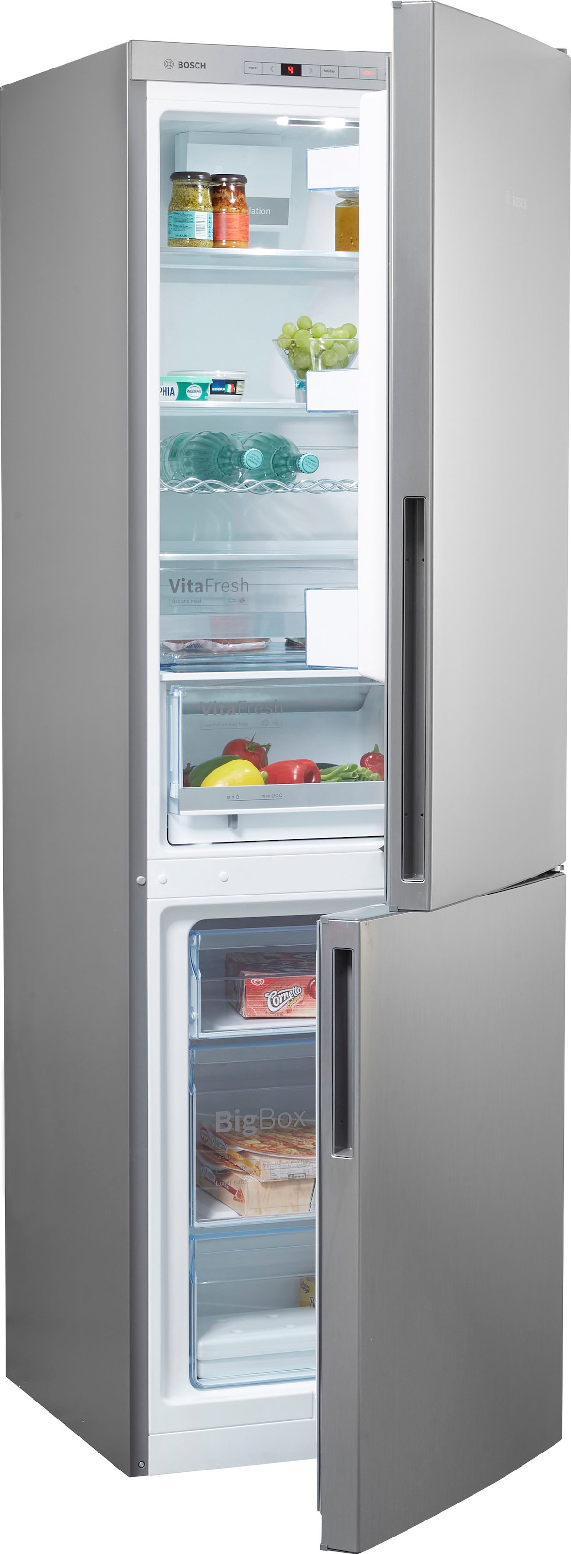 BOSCH Kühl-/Gefrierkombination "KGE36ALCA" 186 cm hoch 60 cm breit günstig online kaufen
