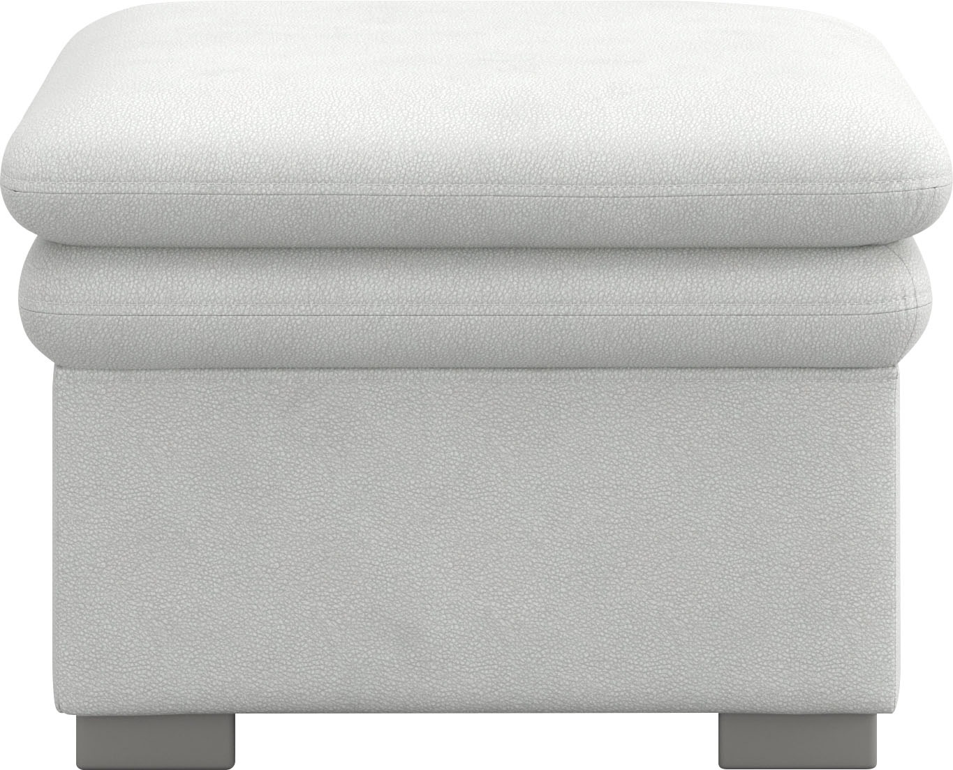 Hocker COTTA "Leandra", weiß (altweiß), B:65cm H:46cm T:65cm, NaturLEDER: Bitte beachten Sie, dass Lederbezüge mehr Nähte aufweisen als Stoffbezüge.;Kunstleder Softlux;NaturLEDER (echtes Rindsleder) im Sitz. Korpus in passendem Kunstleder Softlux bezogen; 2
