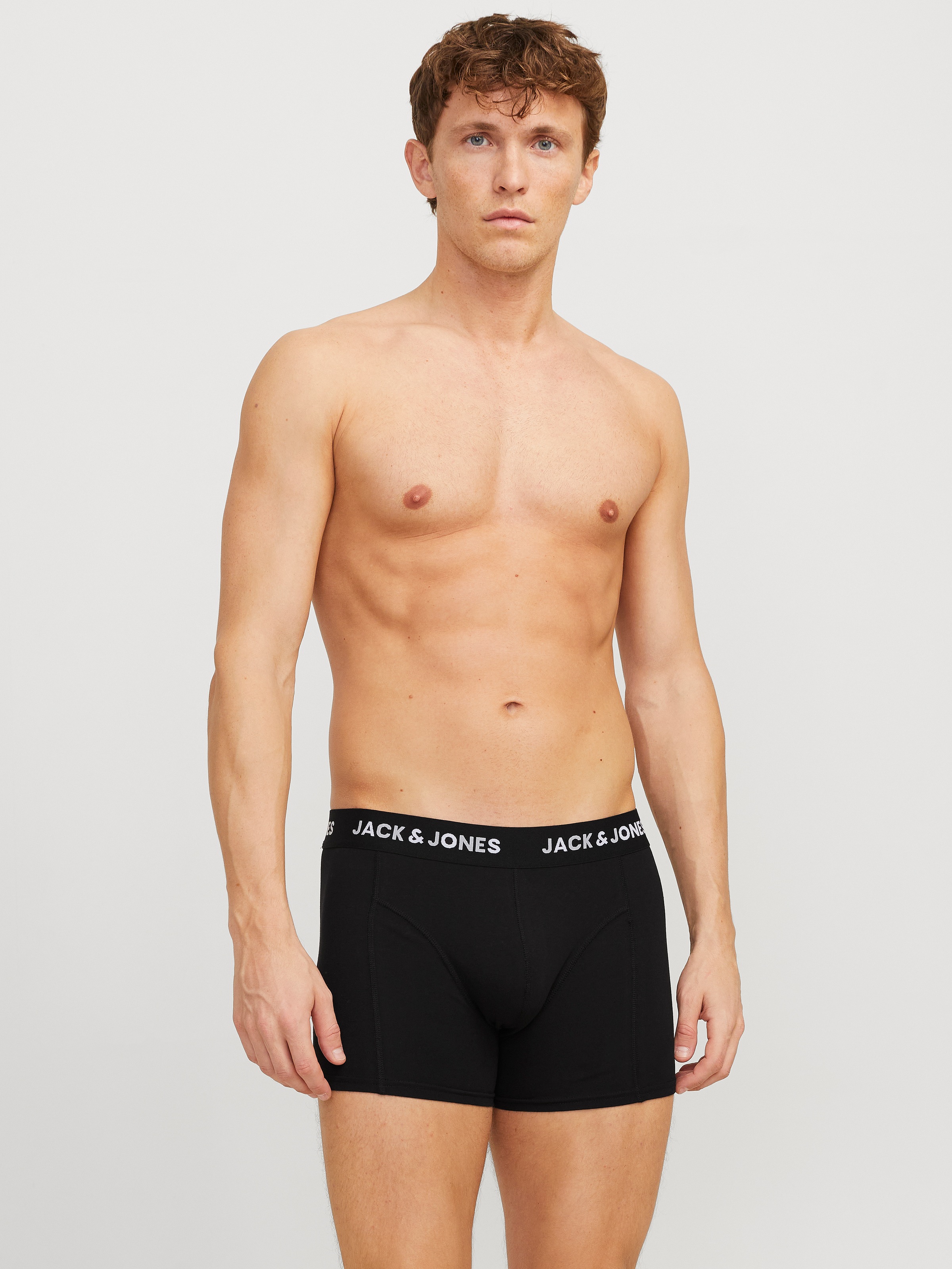 Jack & Jones Trunk »JACROB SOLID TRUNKS 3 PACK SN«, (3 St.), mit Logo Schriftzug