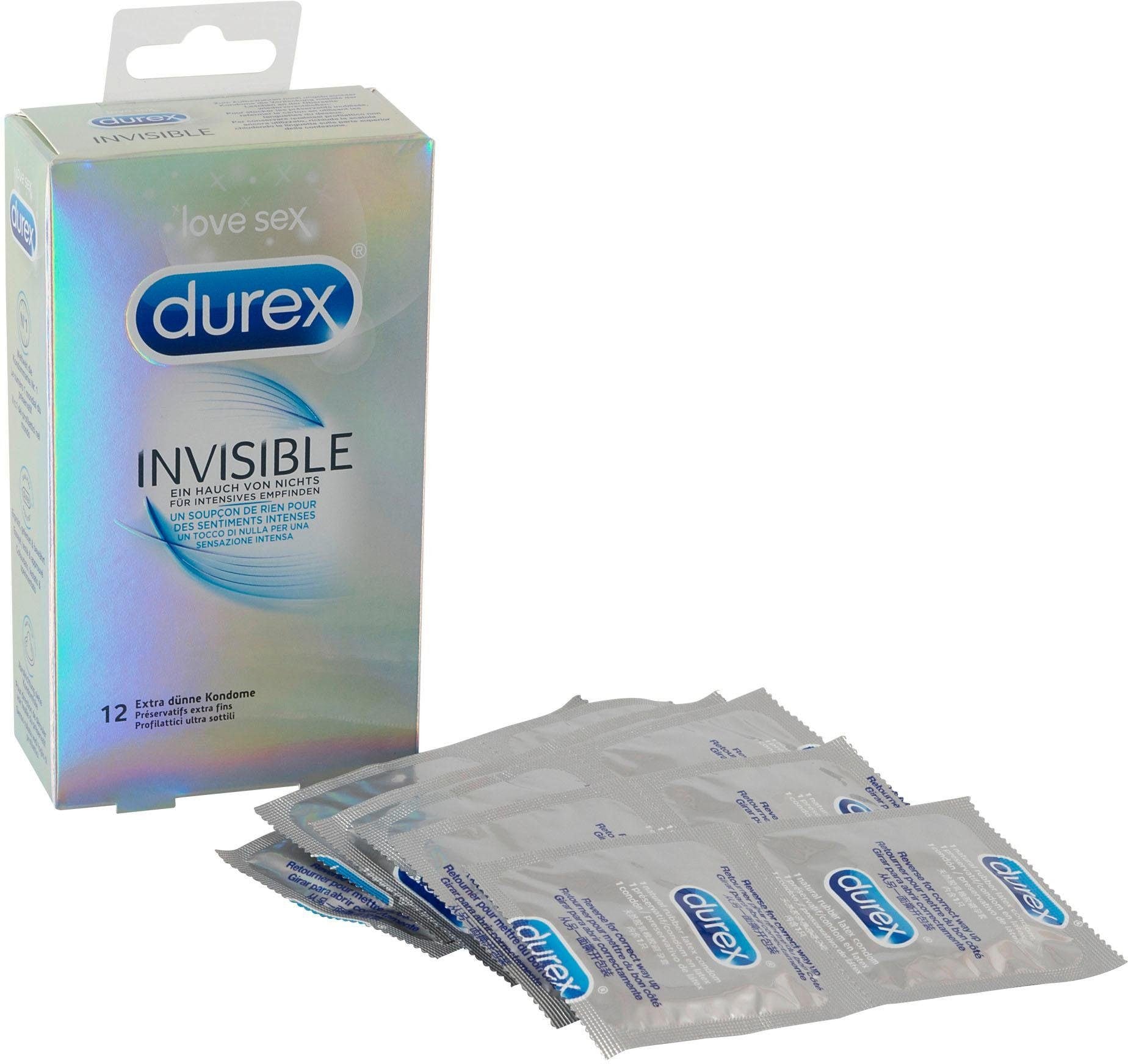 durex Kondome »Invisible«, (Packung, 12 St.), extra dünn