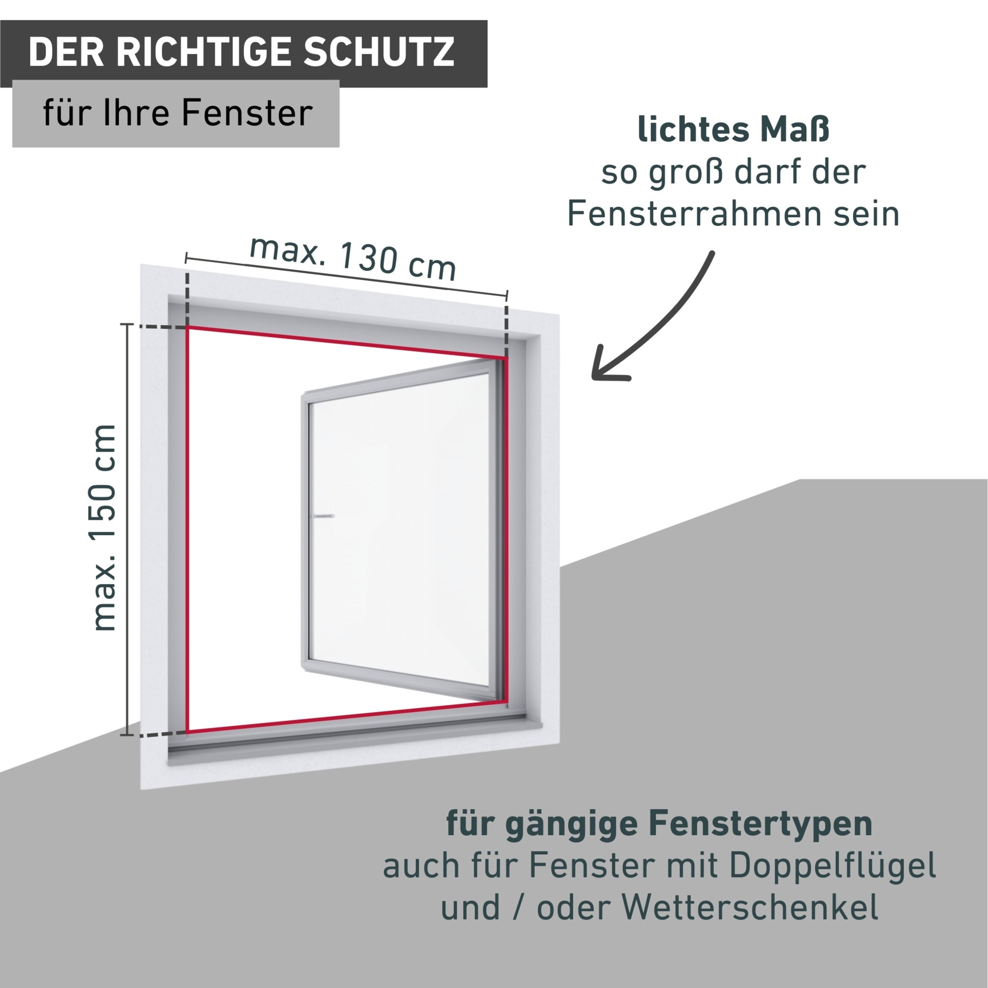 Windhager Moskitonetz »Elastic für Fenster, flexibler Insektenschutz ohne bohren« 1 Stk. tlg. Insektenschutzgitter 130 x 150 cm, erhältlich in anthrazit oder weiß