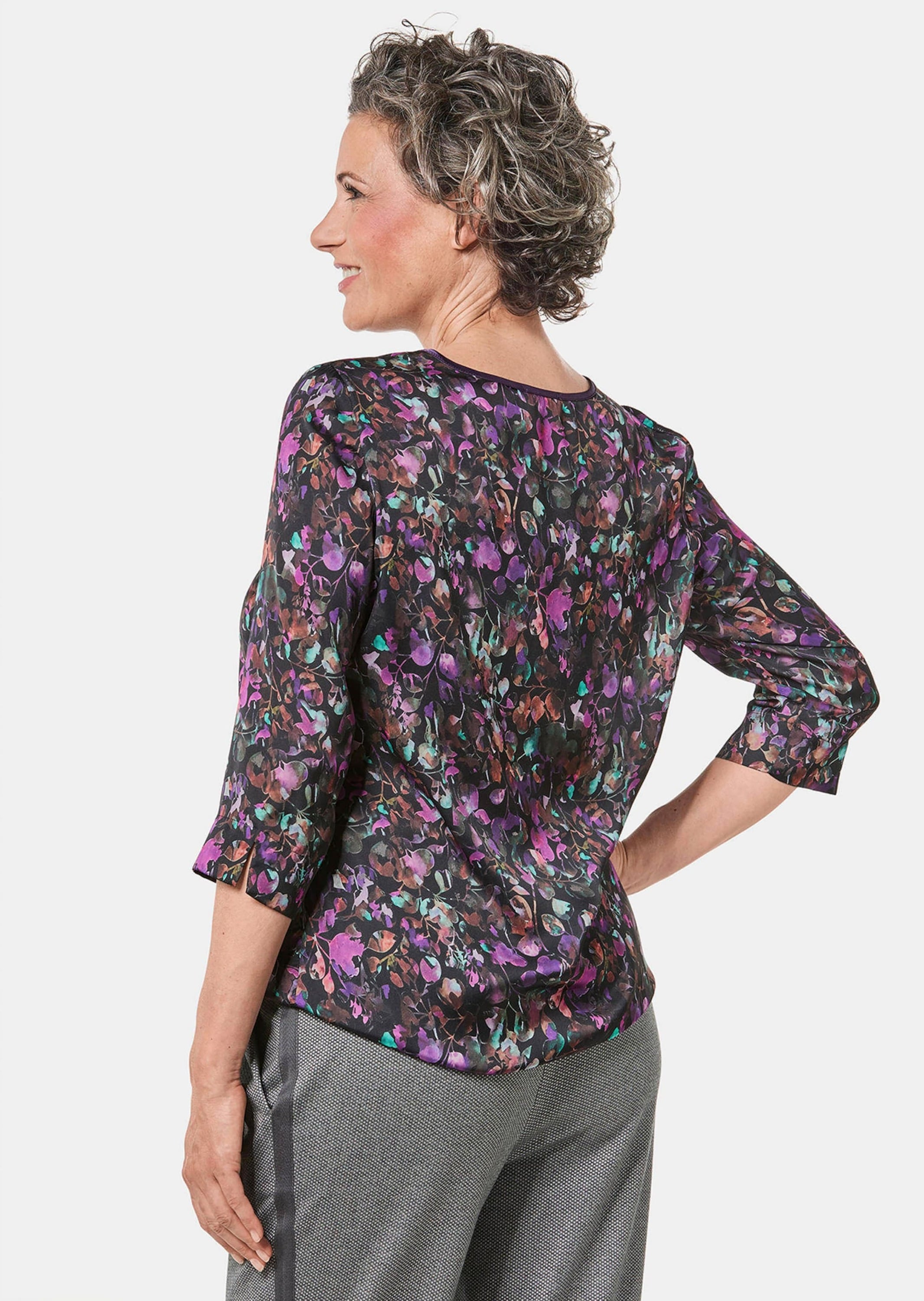 GOLDNER Druckbluse »Druckbluse Seidig fließende Druckbluse«