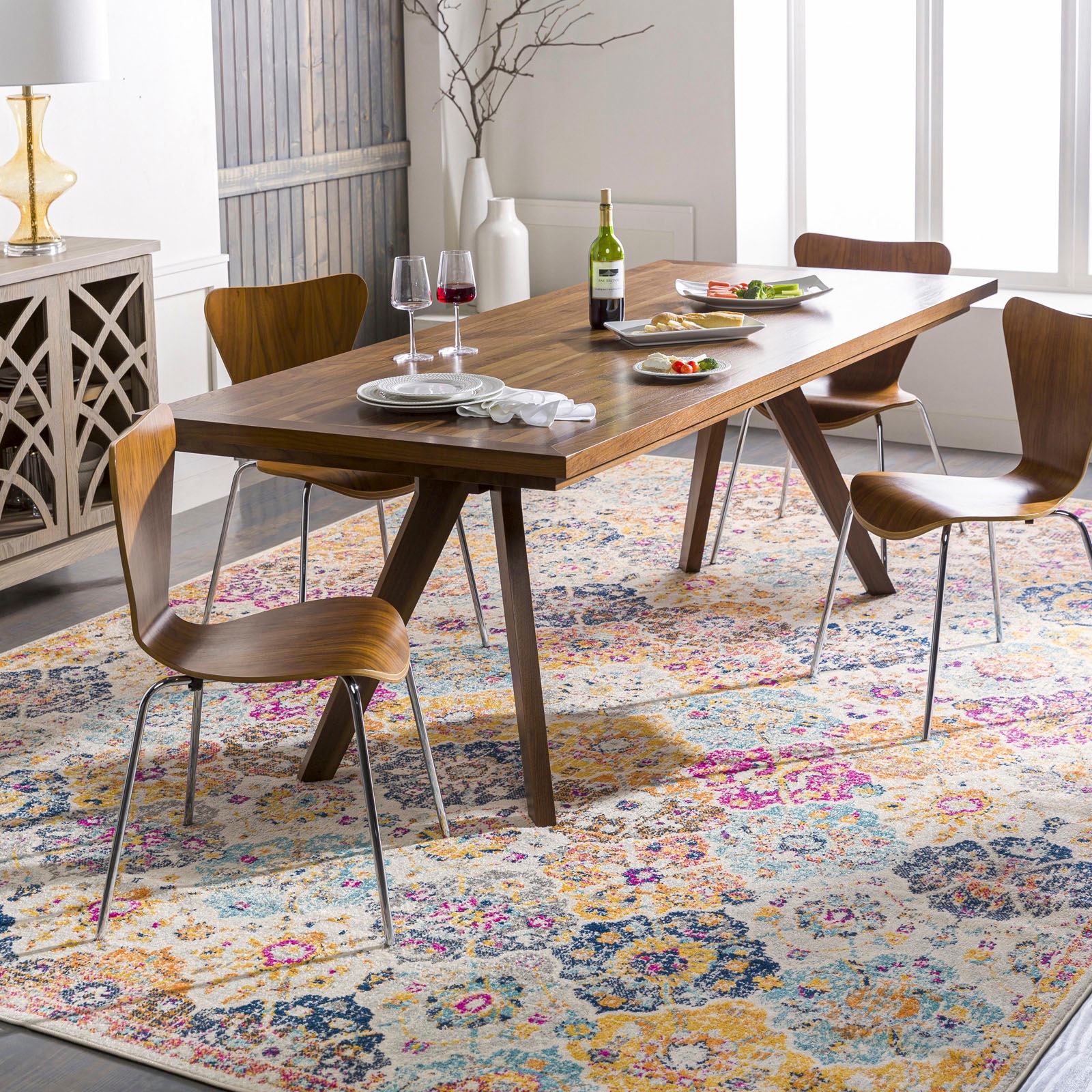 Surya Teppich "Traditional", rechteckig, Boho Kurflor Orientteppich, Wohnzimmer, Schlafzimmer