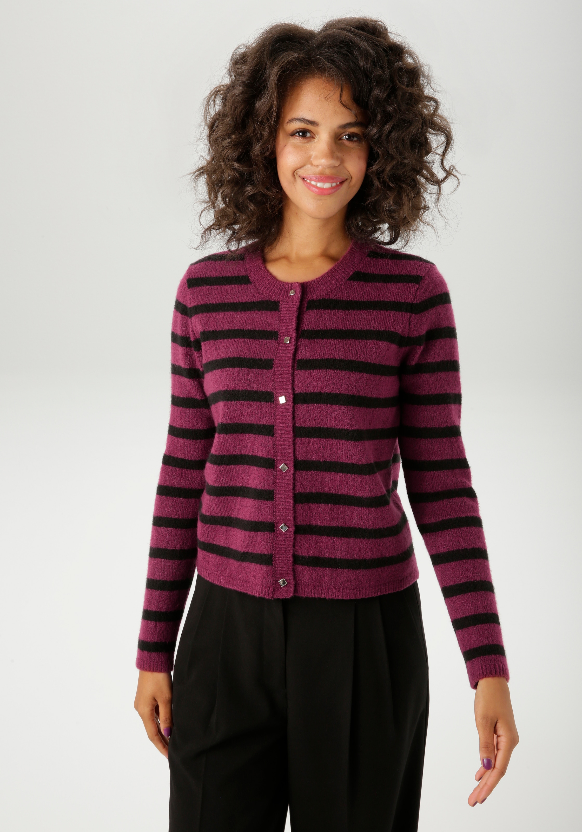 Aniston CASUAL Strickjacke, im Streifen-Dessin - NEUE KOLLEKTION günstig online kaufen