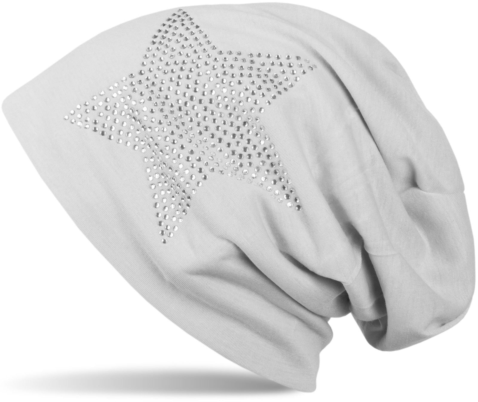 styleBREAKER Beanie "Leichte Beanie mit Strass Stern" 1 Stk.