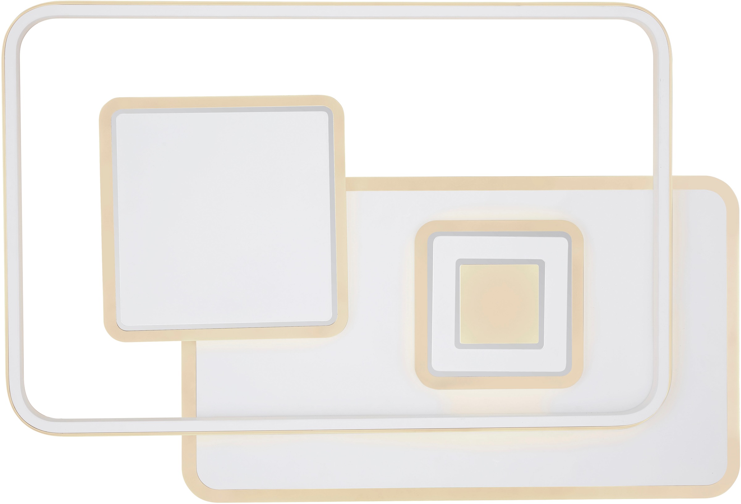 GLOBO LIGHTING Deckenleuchte »RODERICK« LED-Modul 1 Stk. Deckenleuchte Weiß/Opal, dimmbar, LED 55W, Fernbedienung