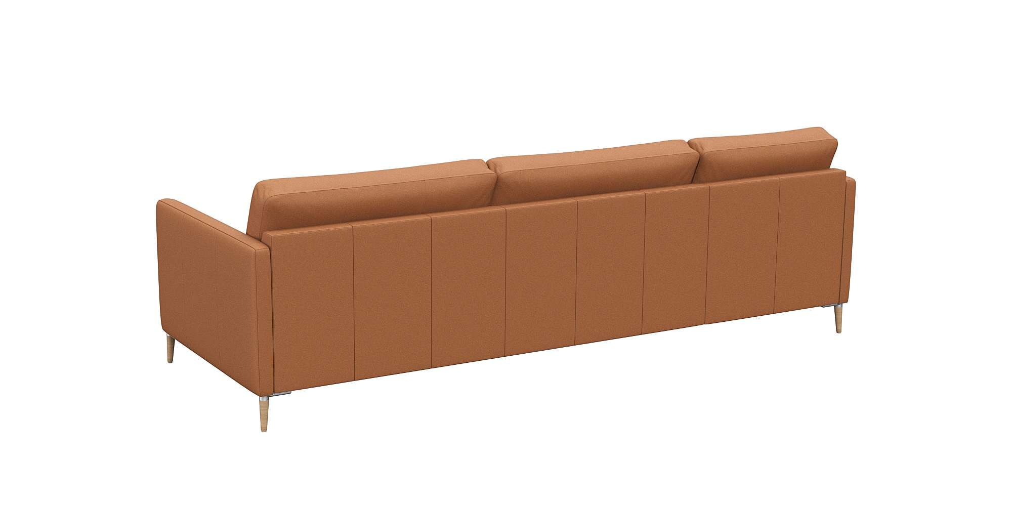 FLEXLUX Ecksofa »Fiore, super Sitzkomfort durch Kaltschaum im Sitz, L-Form«, schmale Armlehnen, Füße Alu+ Eiche