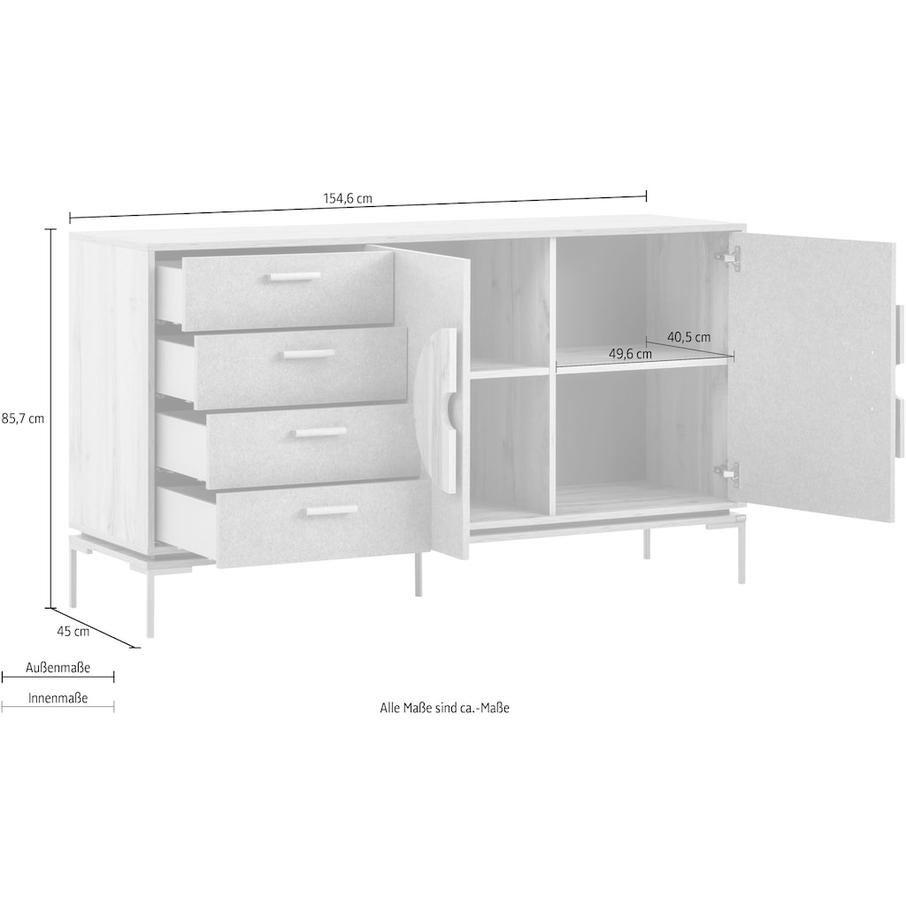 LOOKS by Wolfgang Joop Sideboard »Looks«, Breite 154,6 cm