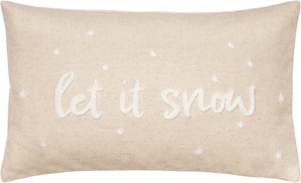 PAD Dekokissen "LETITSNOW" Verspieltes Schnee-Design für unbeschwerte Winterfreude