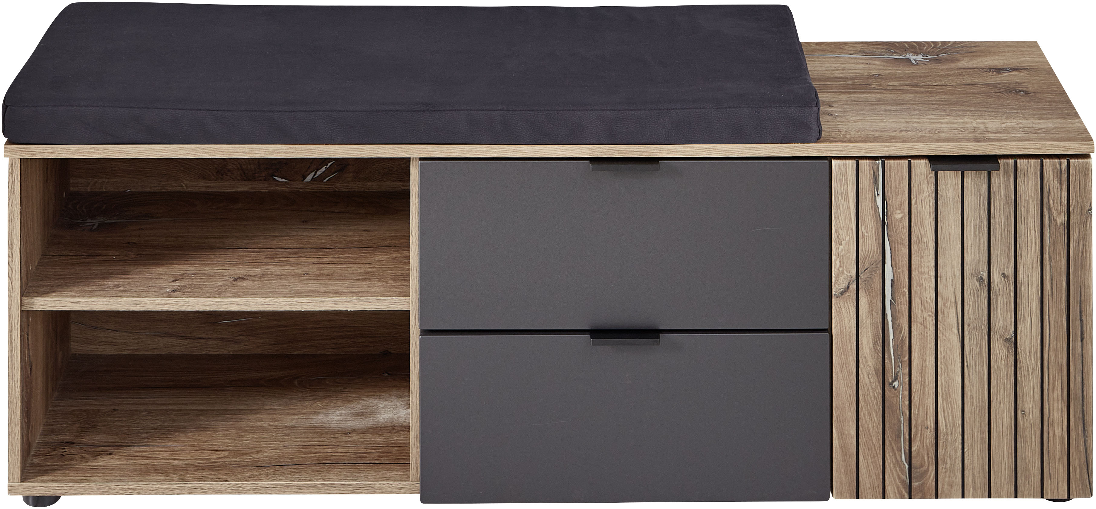 Thumbnail - Innostyle Sitzbank "Line Schuhbank inkl. Sitzkissen, 134x51x38cm (B/H/T)" 1 Stk. tlg. 1 türig, 2 Schubkästen, Sitzkissen...