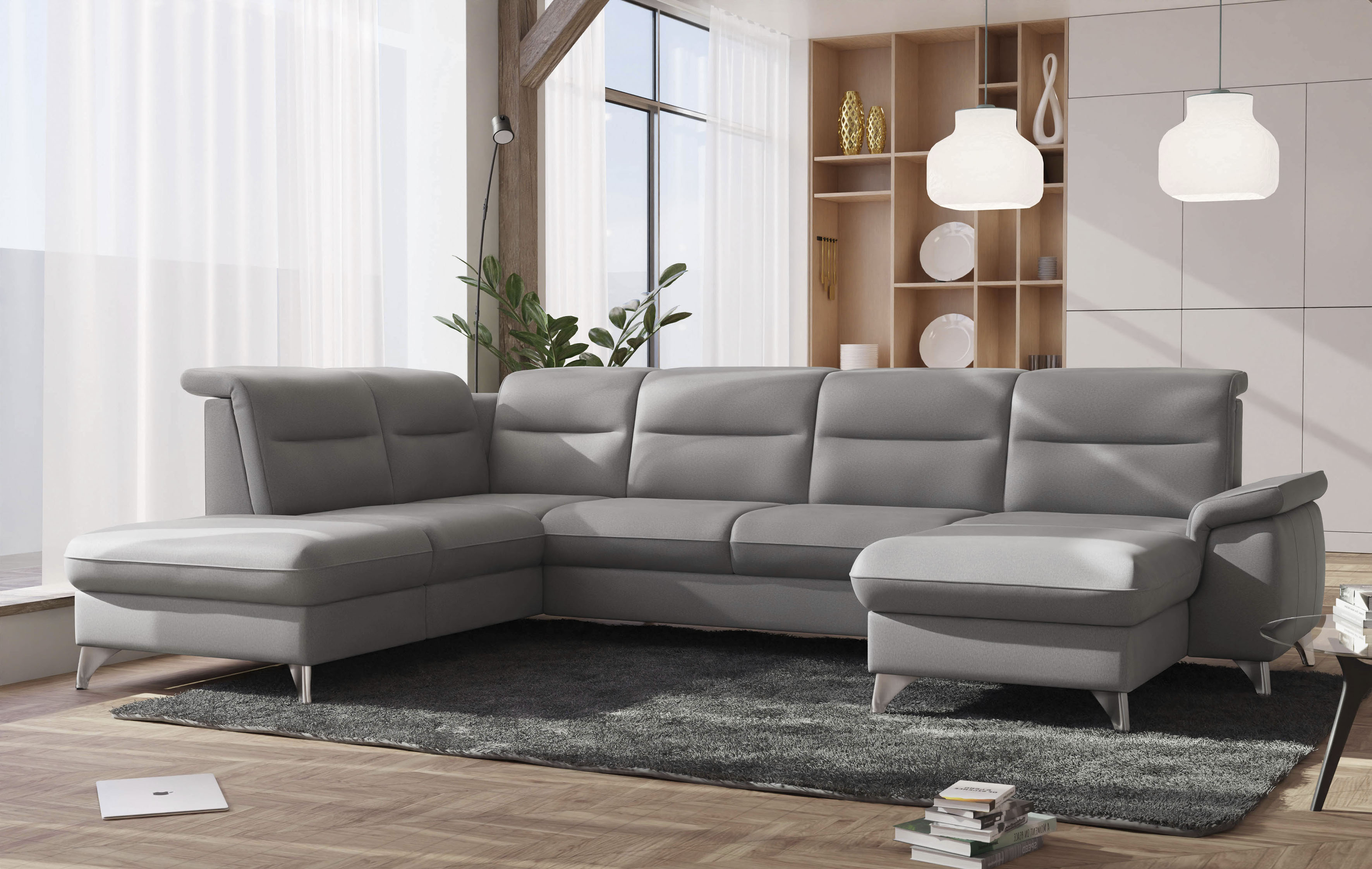 sit&more Wohnlandschaft "Astoria U-Form" wahlweise mit motorischer Relaxfunktion