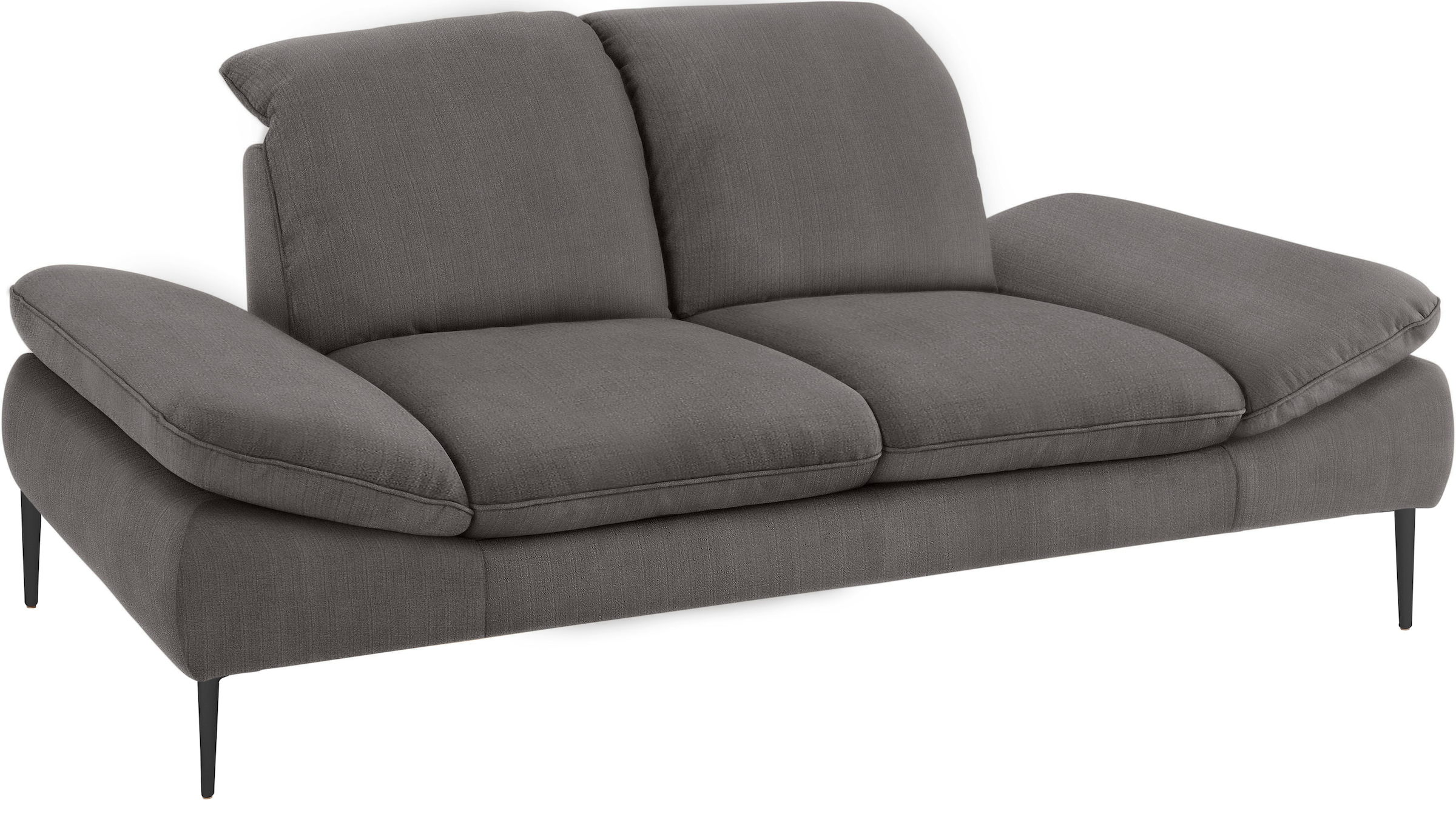 W.SCHILLIG 2,5-Sitzer »enjoy&MORE«, Sitztiefenverstellung, Füße schwarz pulverbeschichtet, Breite 232 cm