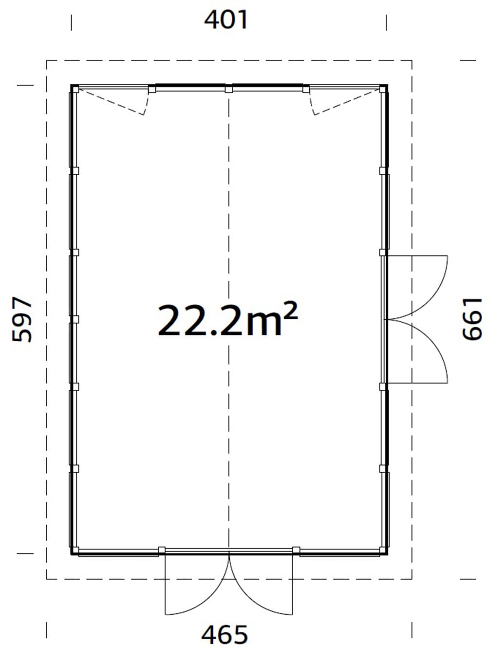 Palmako Holzpavillon »Isabella« BxTxH: 465x661x315 cm