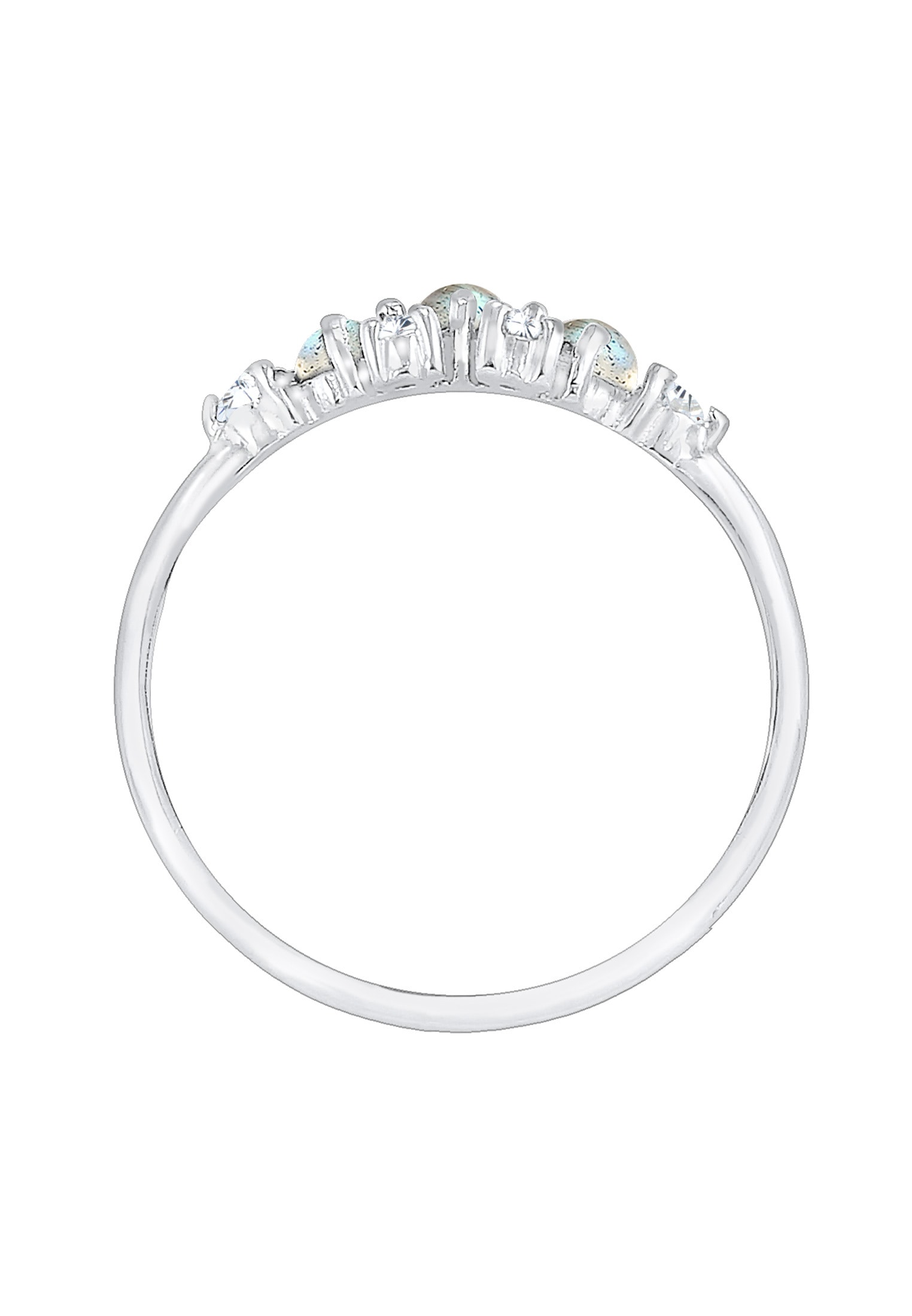 Elli Verlobungsring »Labradorit Grau 925 Sterling Silber«