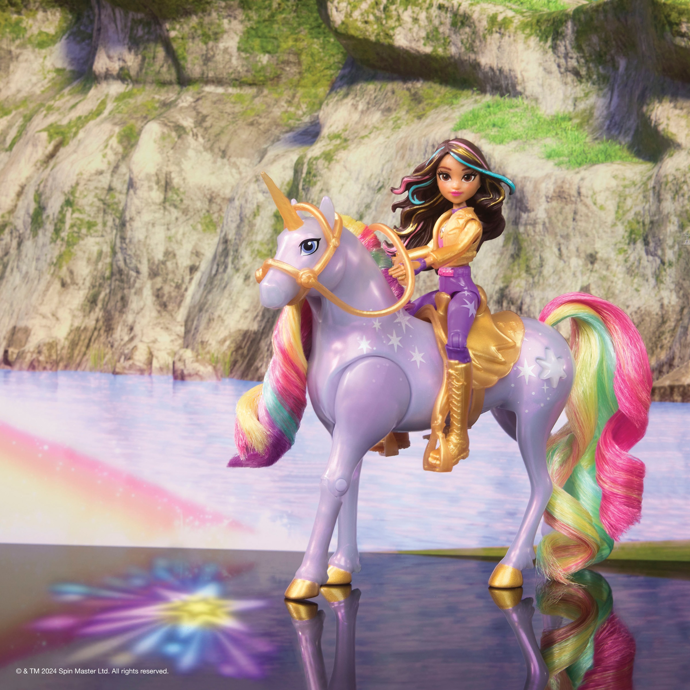 Spin Master Anziehpuppe »Unicorn Academy - Small Doll & Unicorn - Sophia & Light Magic Wildstar«
