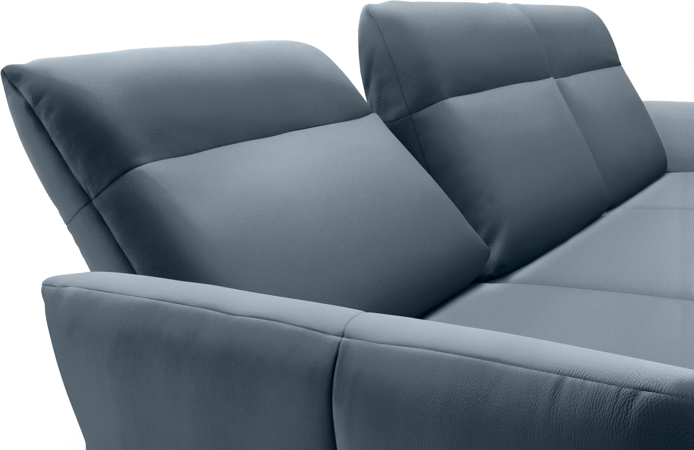 Creation BY ROLF BENZ Ecksofa »hs.460«, Sockel in Eiche, Alugussfüße in umbragrau, Breite 298 cm