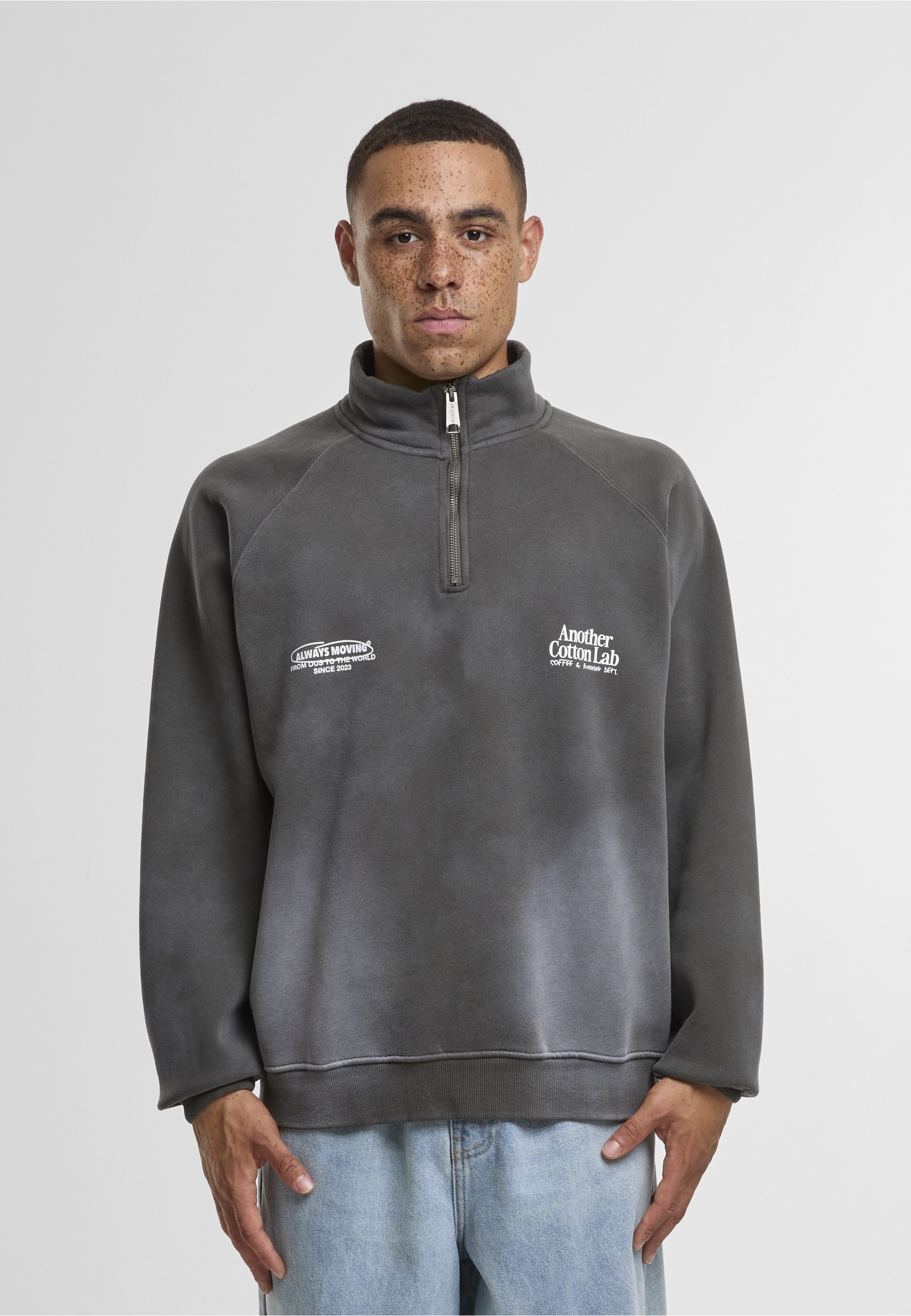 Another Cotton Lab Troyer »Another Cotton Lab Always Moving Washed Half Zip Sweatshirt« 1