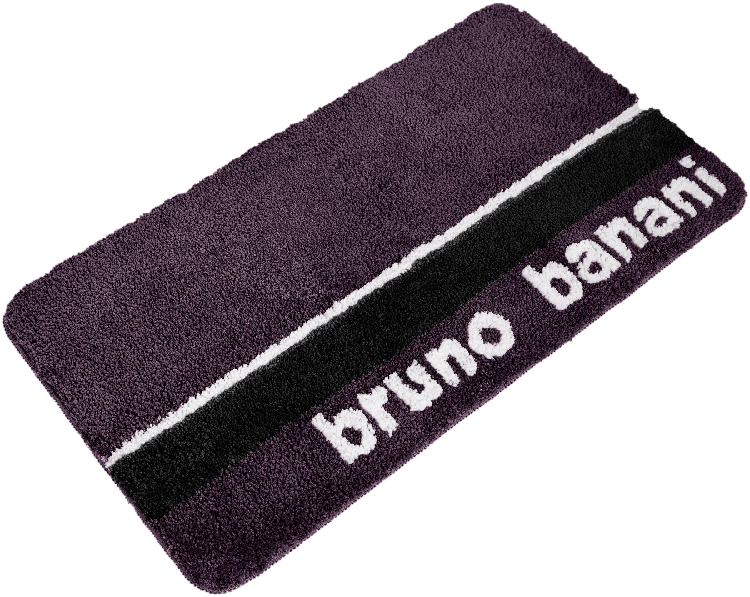 Bruno Banani Badematte »Maja«, rutschhemmend beschichtet, fußbodenheizungsgeeignet-strapazierfähig-schnell trocknend, weiche Haptik, mit Logo, Badematten auch als 3 teiliges Set erhältlich