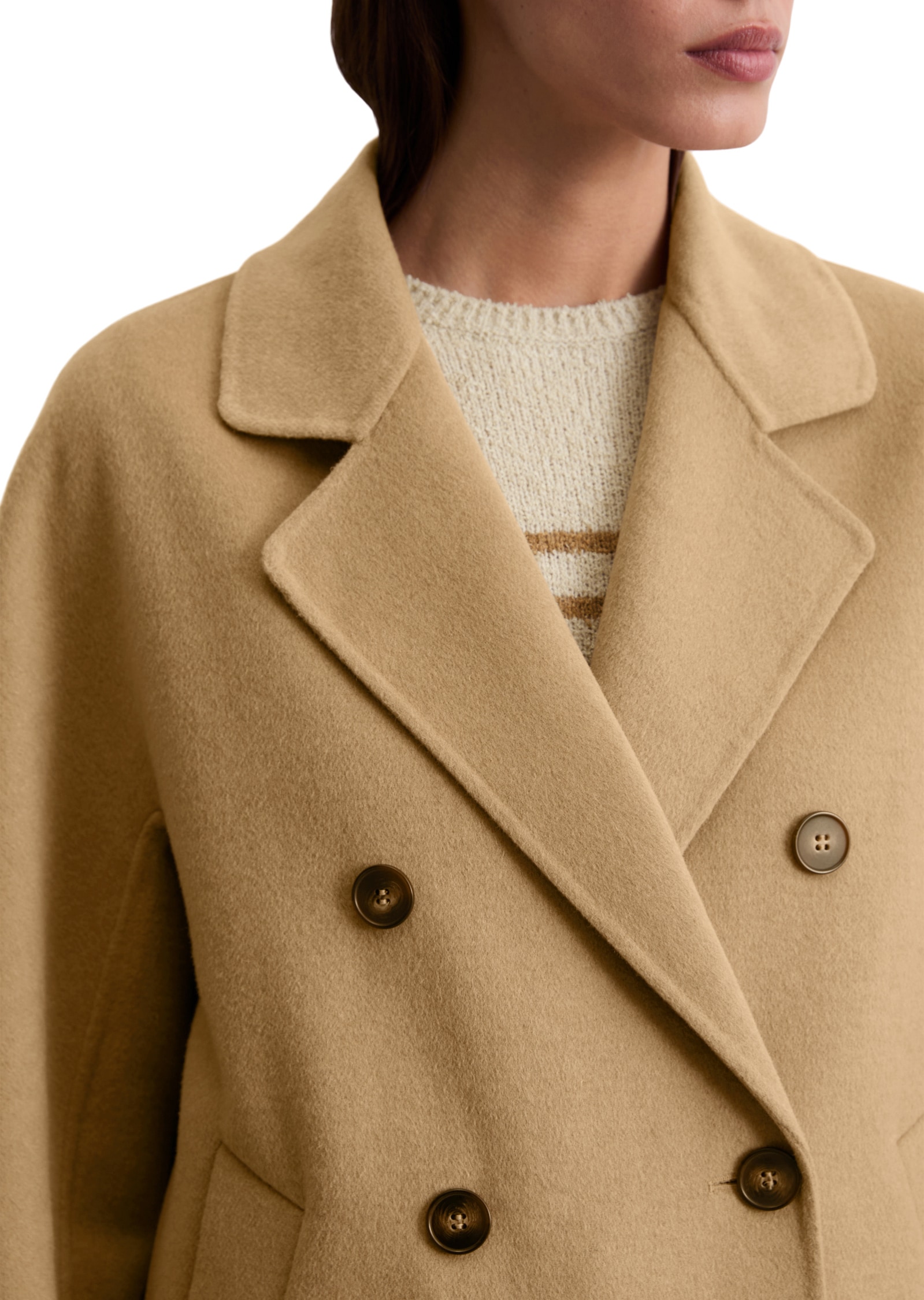 Marc O'Polo Outdoorjacke »aus edlem Woll-Doubleface«, ohne Kapuze