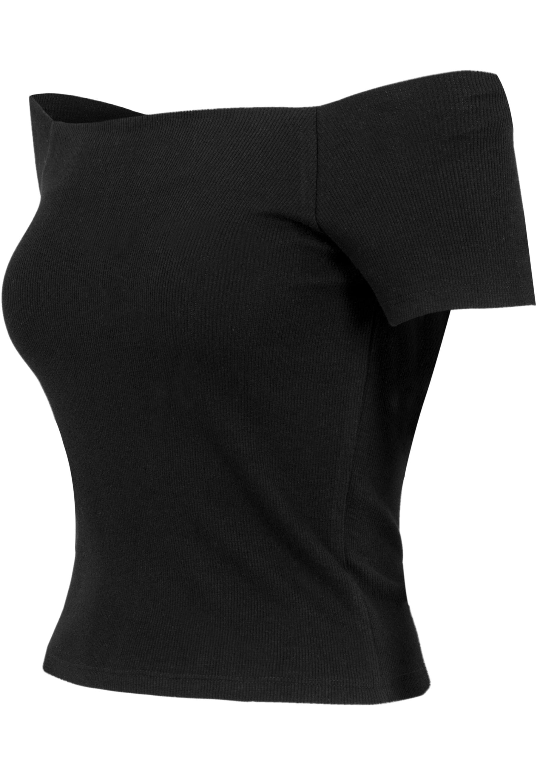 URBAN CLASSICS T-Shirt »Urban Classics Damen Ladies Off Shoulder Rib Tee«, (1 tlg.)