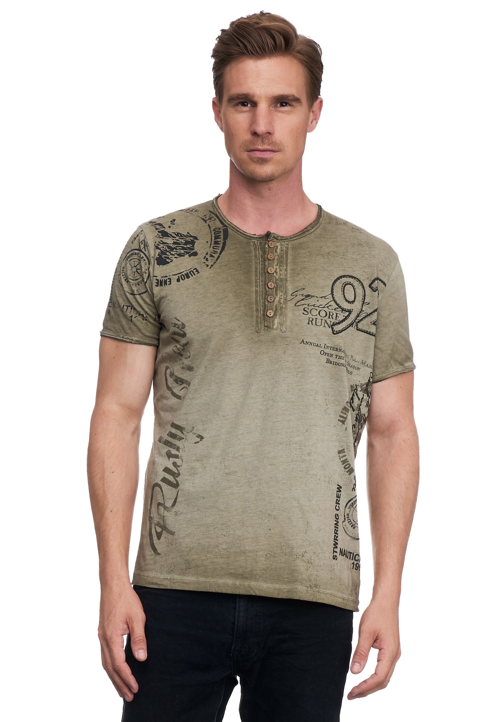 Rusty Neal T-Shirt mit seitlichem Print