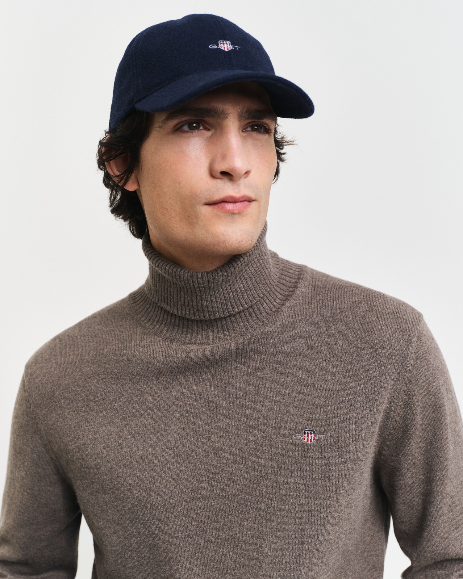 Gant Strickpullover »CTN/WO ROLLNECK«, Mit Rundhalsausschnitt