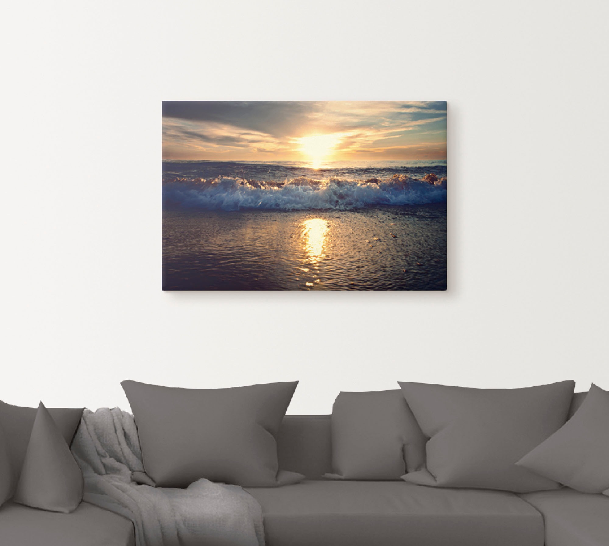 Artland Wandbild "Sonnenuntergang am Meer", Gewässer, (1 St.), als Alubild, günstig online kaufen